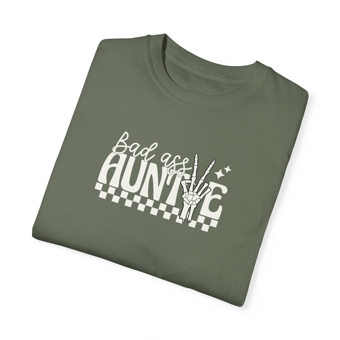 Bad Ass Aunt Unisex Garment-Dyed T-Shirt - Comfortable and Stylish Gift for Aunts