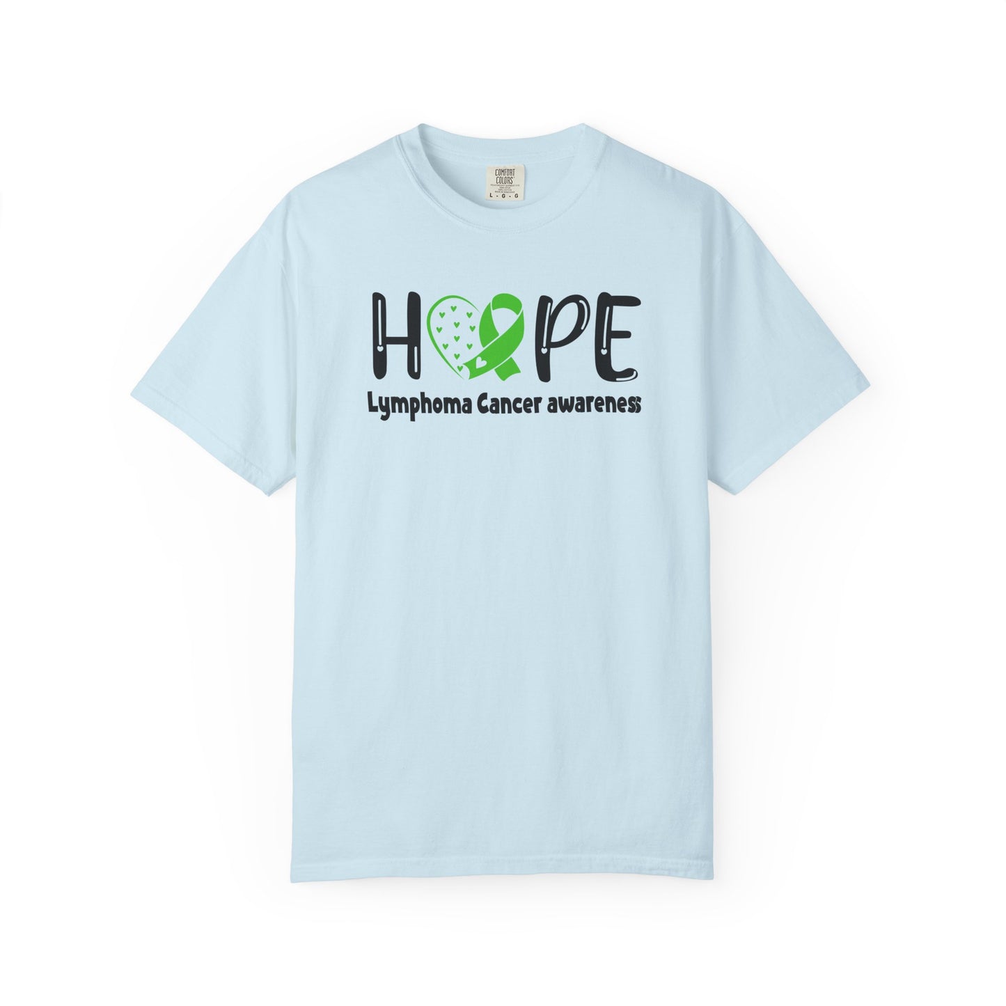 Lymphoma Awareness T-Shirt, Hope Ribbon Shirt, Cancer Support Tee, Unisex Garment-Dyed Tee, Fundraiser Apparel