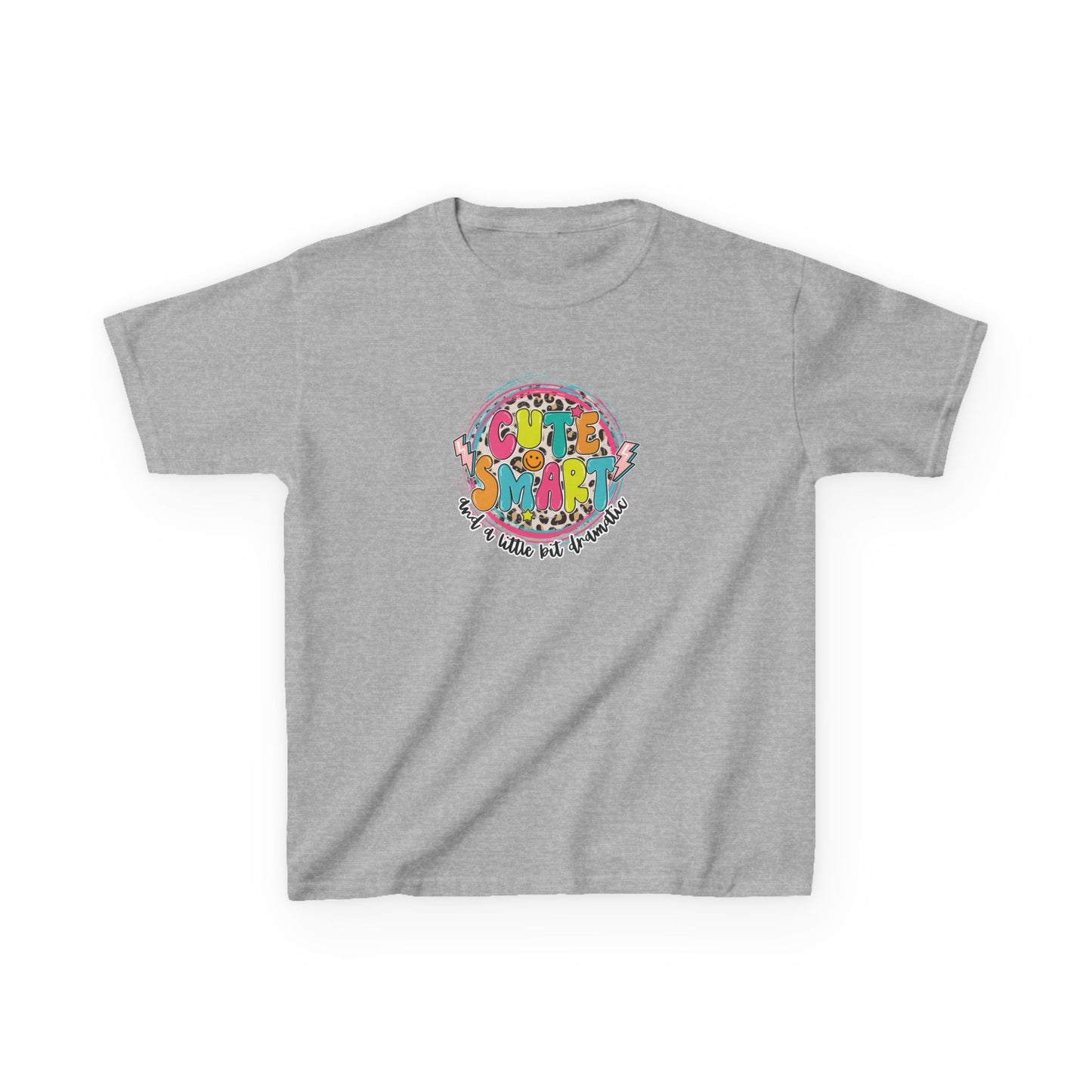 Cute & Smart Kids Heavy Cotton Tee - Fun Graphic T-Shirt for Children