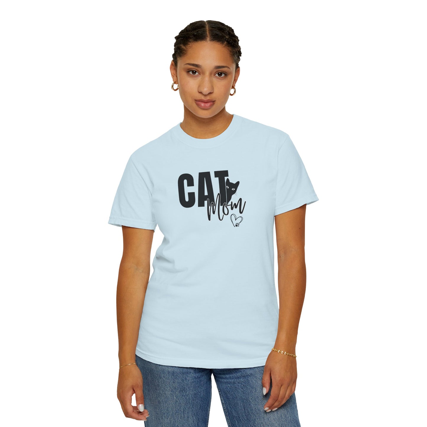 Cat Mom Unisex Garment-Dyed T-Shirt – Perfect Gift for Cat Lovers