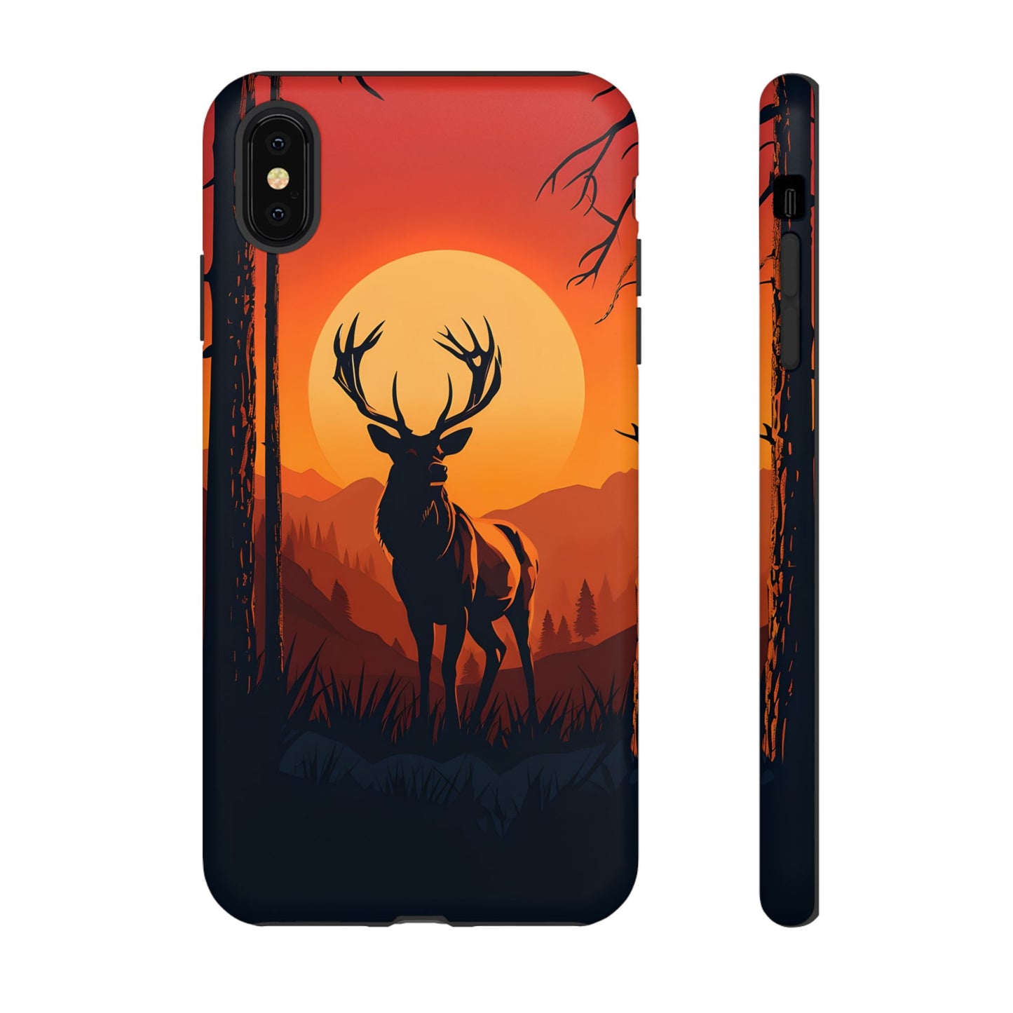 Wildlife Phone Case - Stag and Sunset Design for Nature Lovers