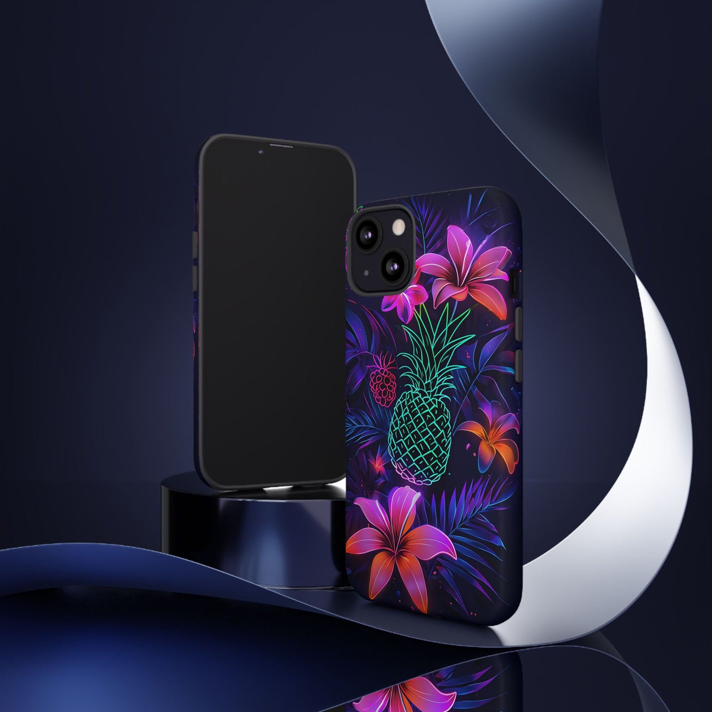 Tough Cases - Tropical Neon Floral iPhone Case