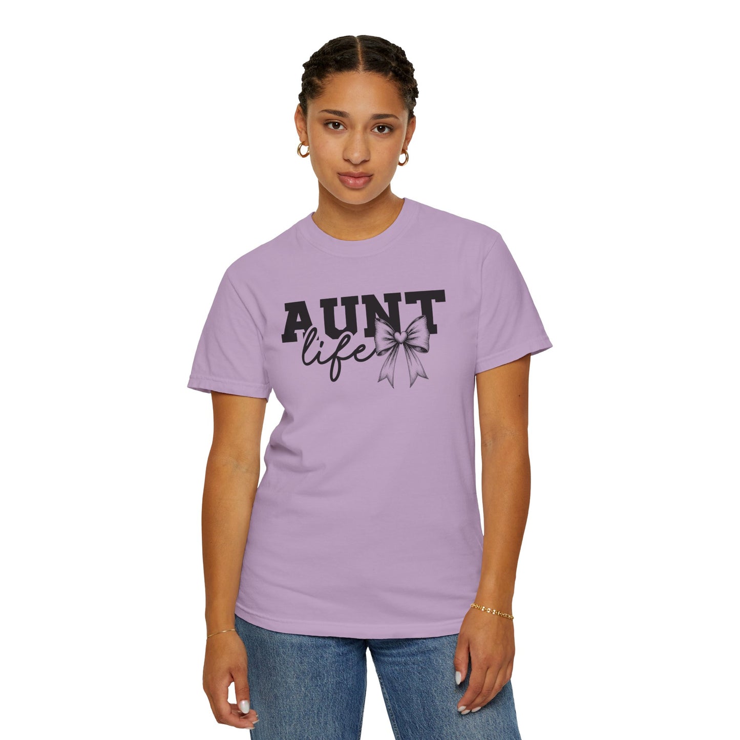 AUNT Life Garment-Dyed T-Shirt - Perfect Gift for Aunts