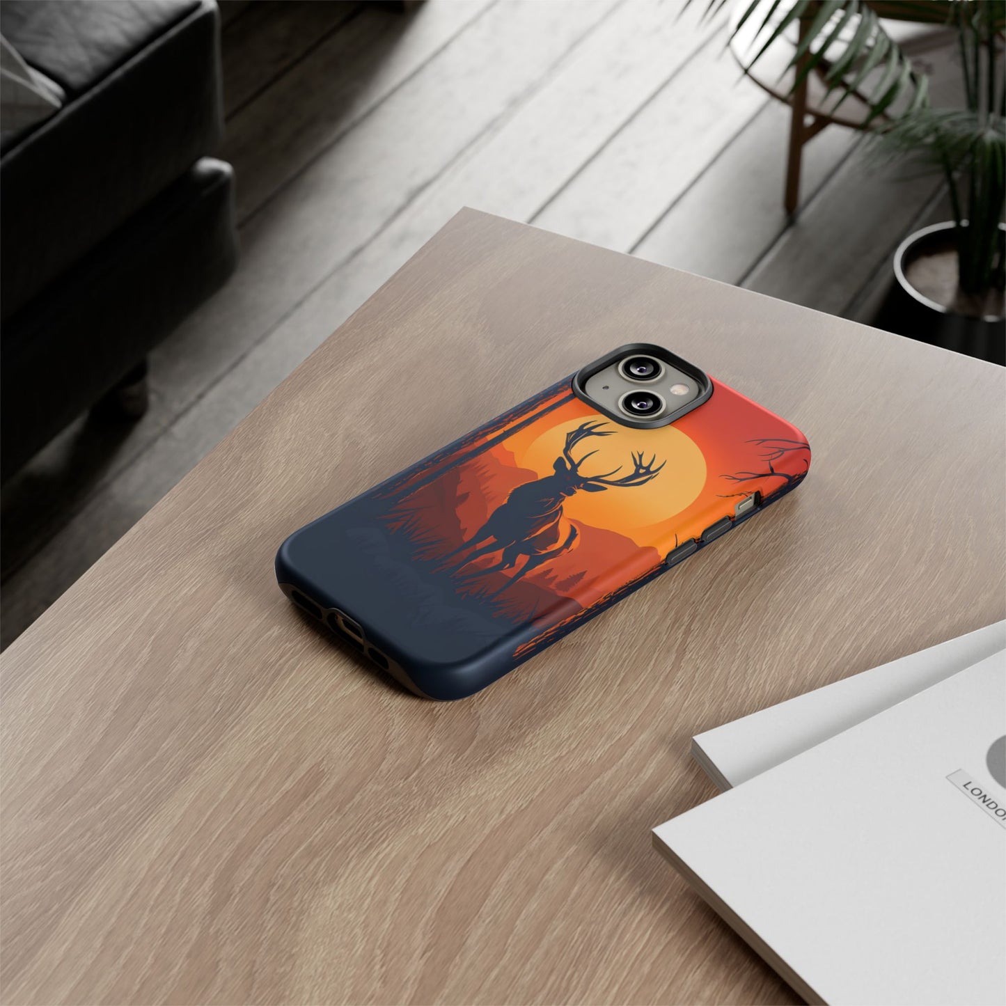 Wildlife Phone Case - Stag and Sunset Design for Nature Lovers
