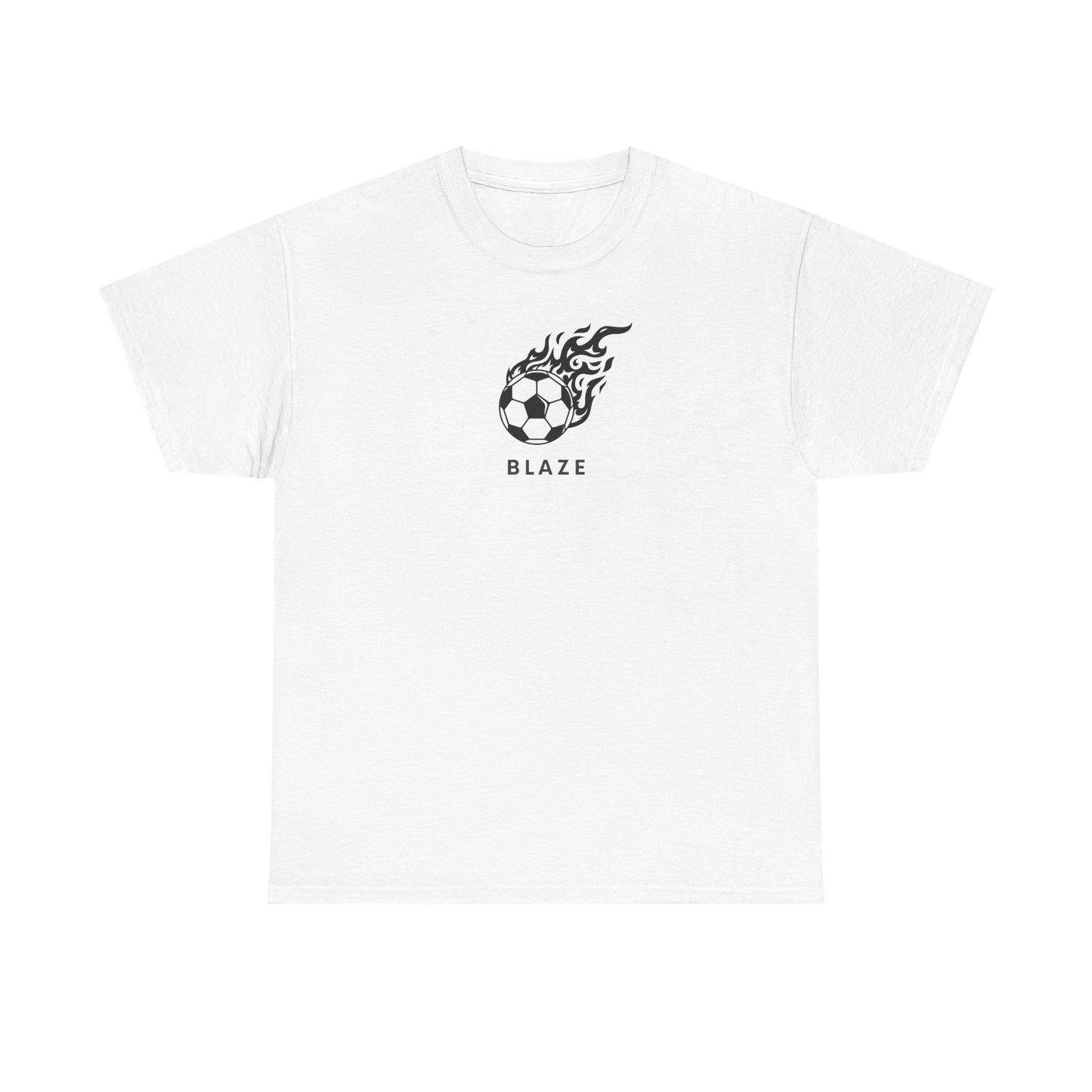 PERSONALIZED-Flame Soccer Tee - Unisex Cotton Shirt for Sports Enthusiasts