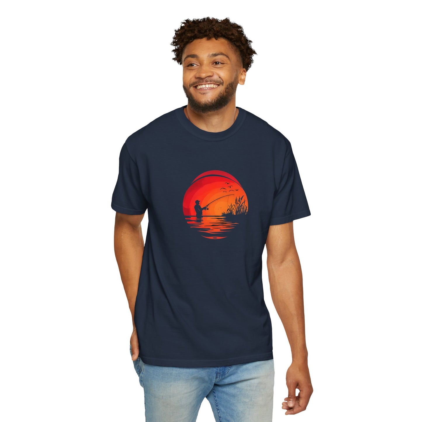 Sunset Fishing Unisex T-Shirt – Perfect for Outdoor Lovers