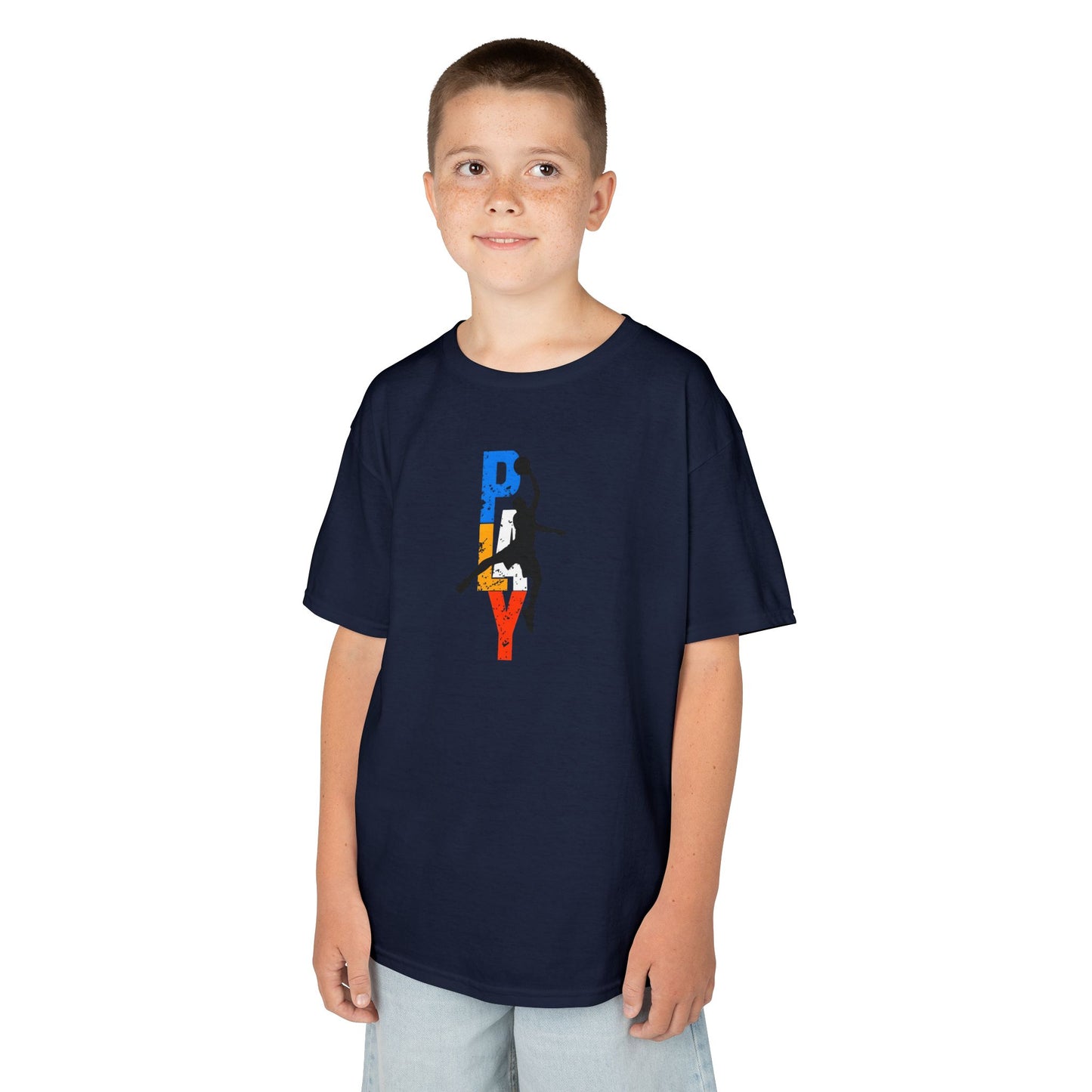 Playful Basketball Kids Tee - Fun Cotton Shirt for Young Athletes