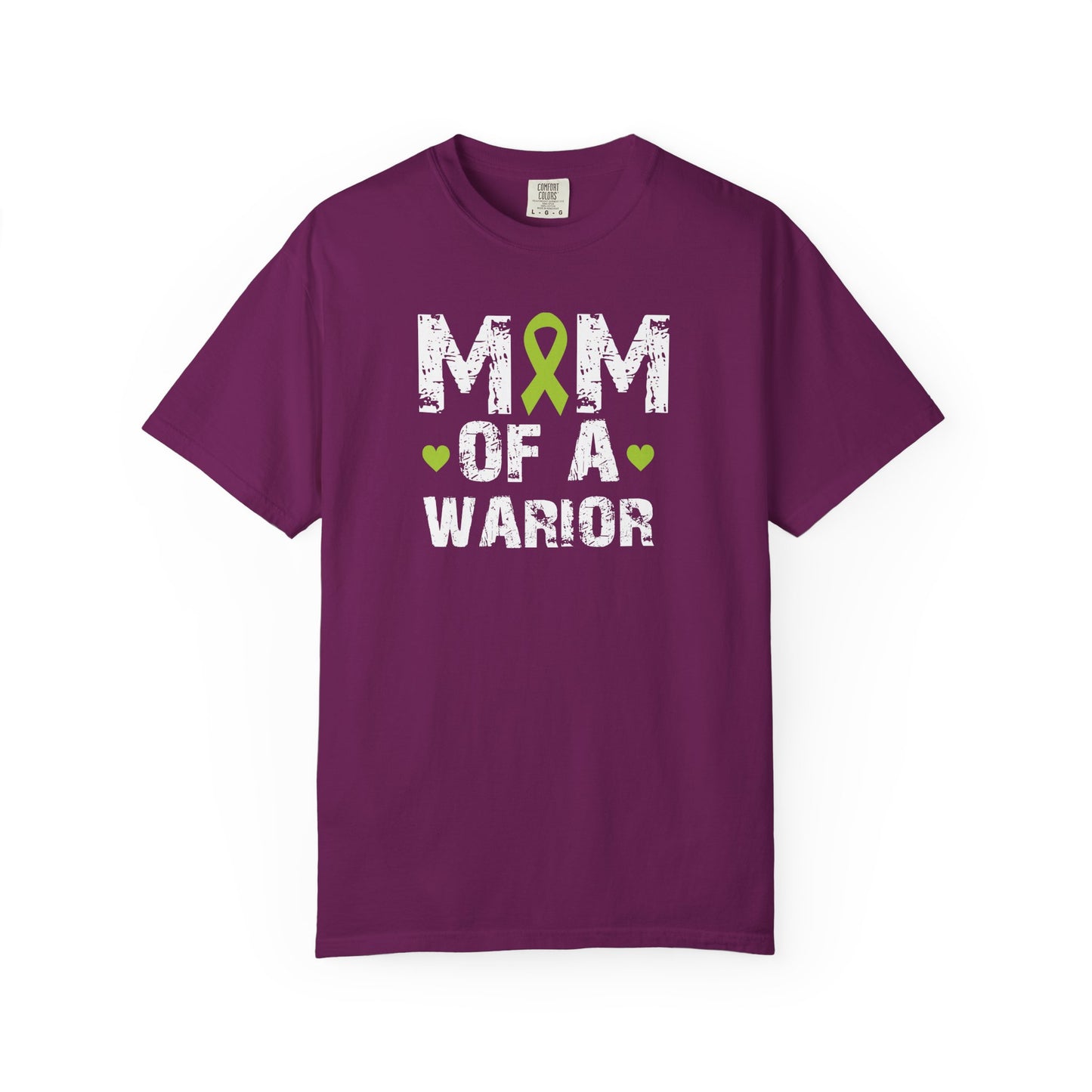 Mom of a Warrior T-Shirt, Garment-Dyed Tee for Support, Awareness Gift, Fight Against Cancer, Mother's Day Apparel