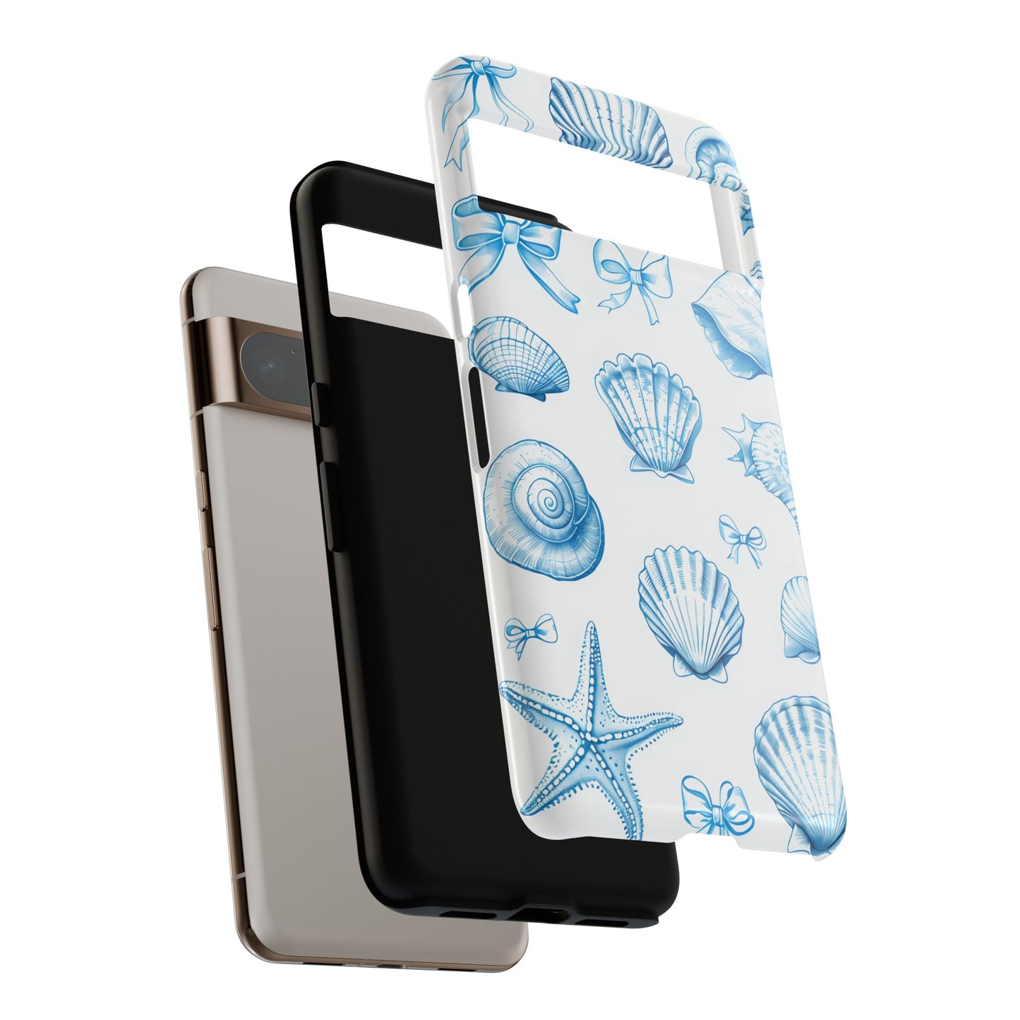 Coquette-Coastal Ocean-Themed Phone Case - Seashell and Starfish Design