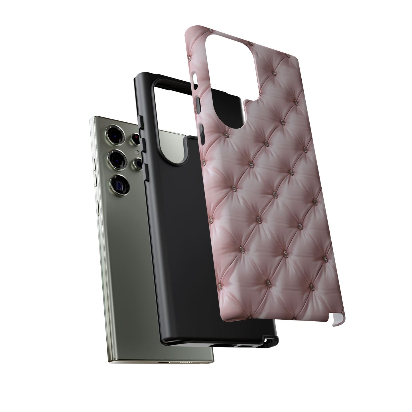 Luxury Pink Quilted Phone Case - Tough Cases for Stylish Protection
