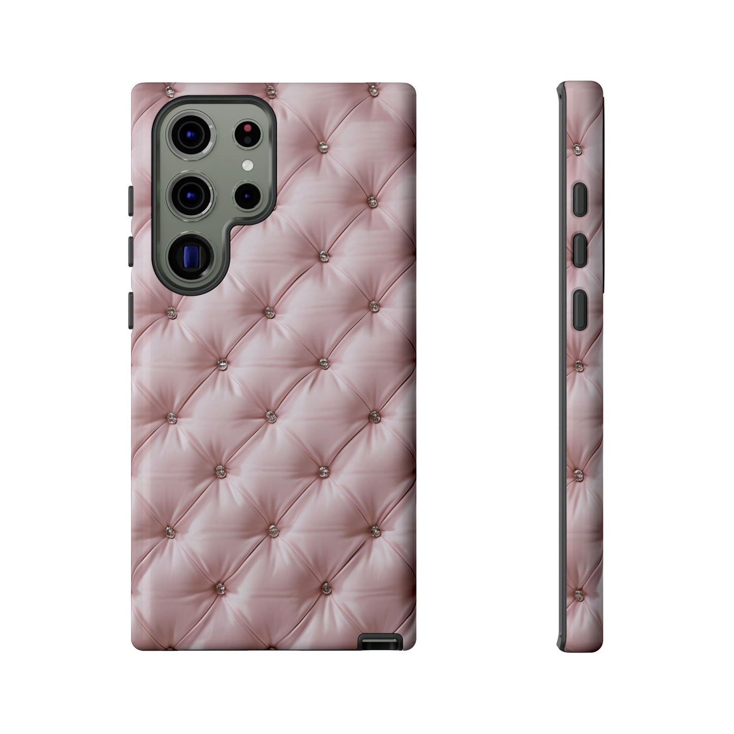 Luxury Pink Quilted Phone Case - Tough Cases for Stylish Protection