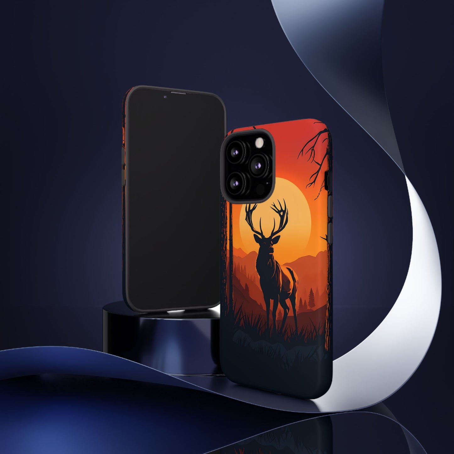 Wildlife Phone Case - Stag and Sunset Design for Nature Lovers