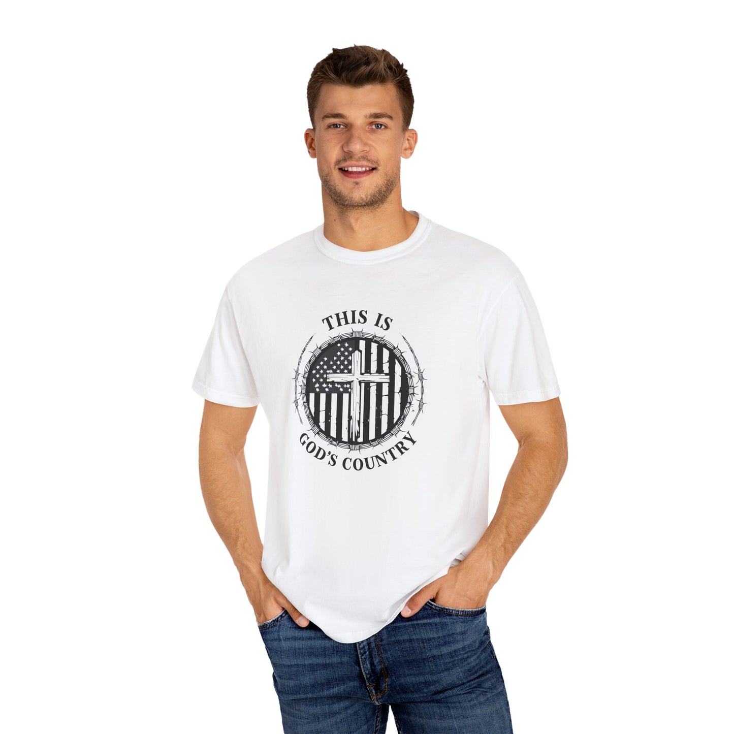 Unisex God’s Country Graphic T-Shirt - Patriotic Design