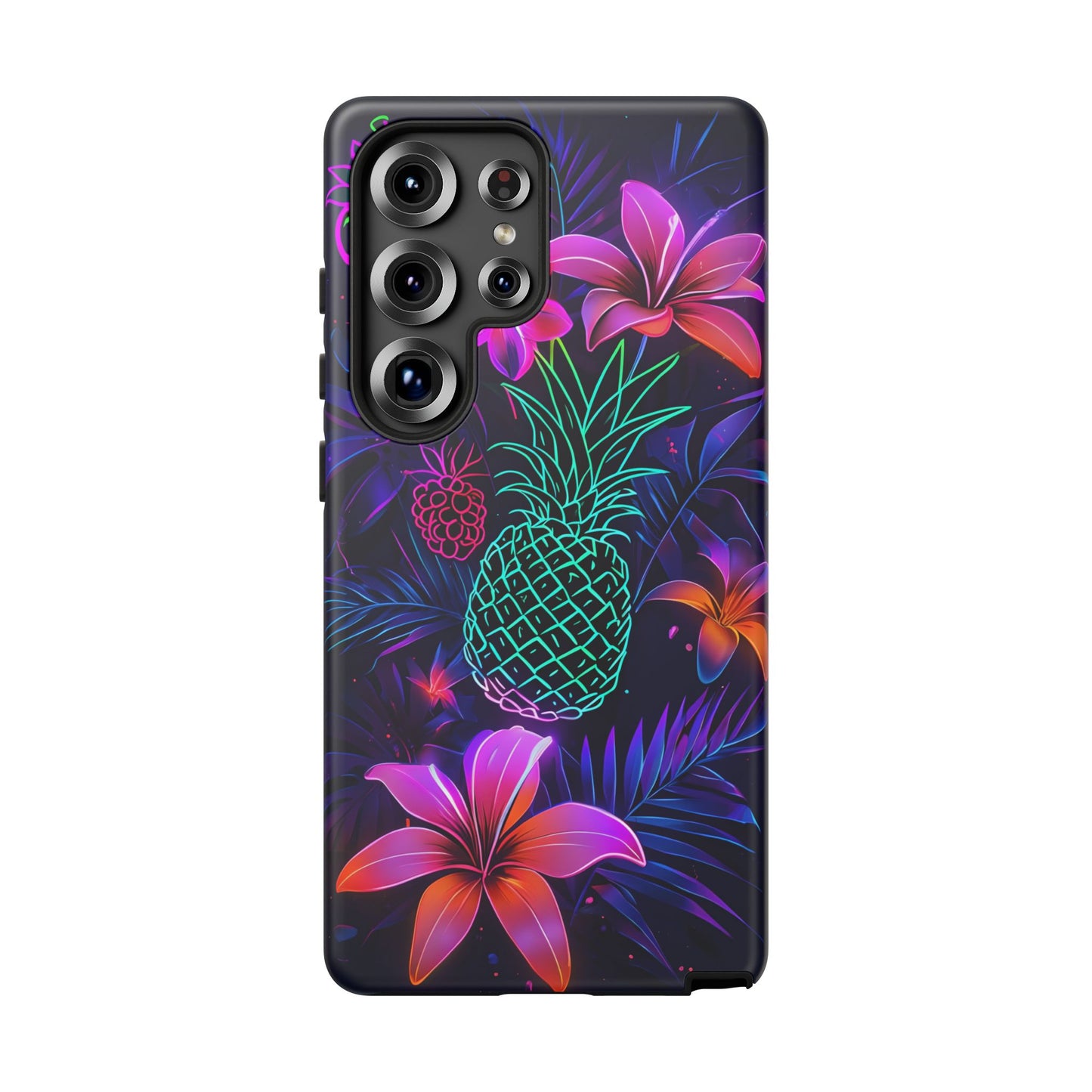 Tough Cases - Tropical Neon Floral iPhone Case