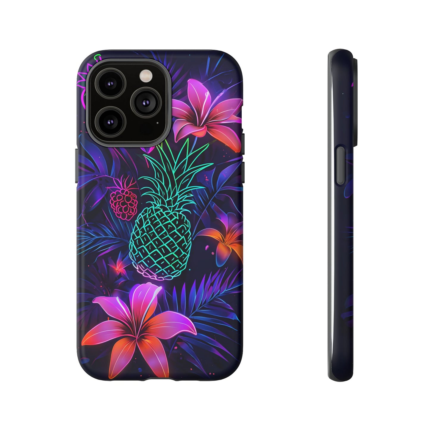 Tough Cases - Tropical Neon Floral iPhone Case