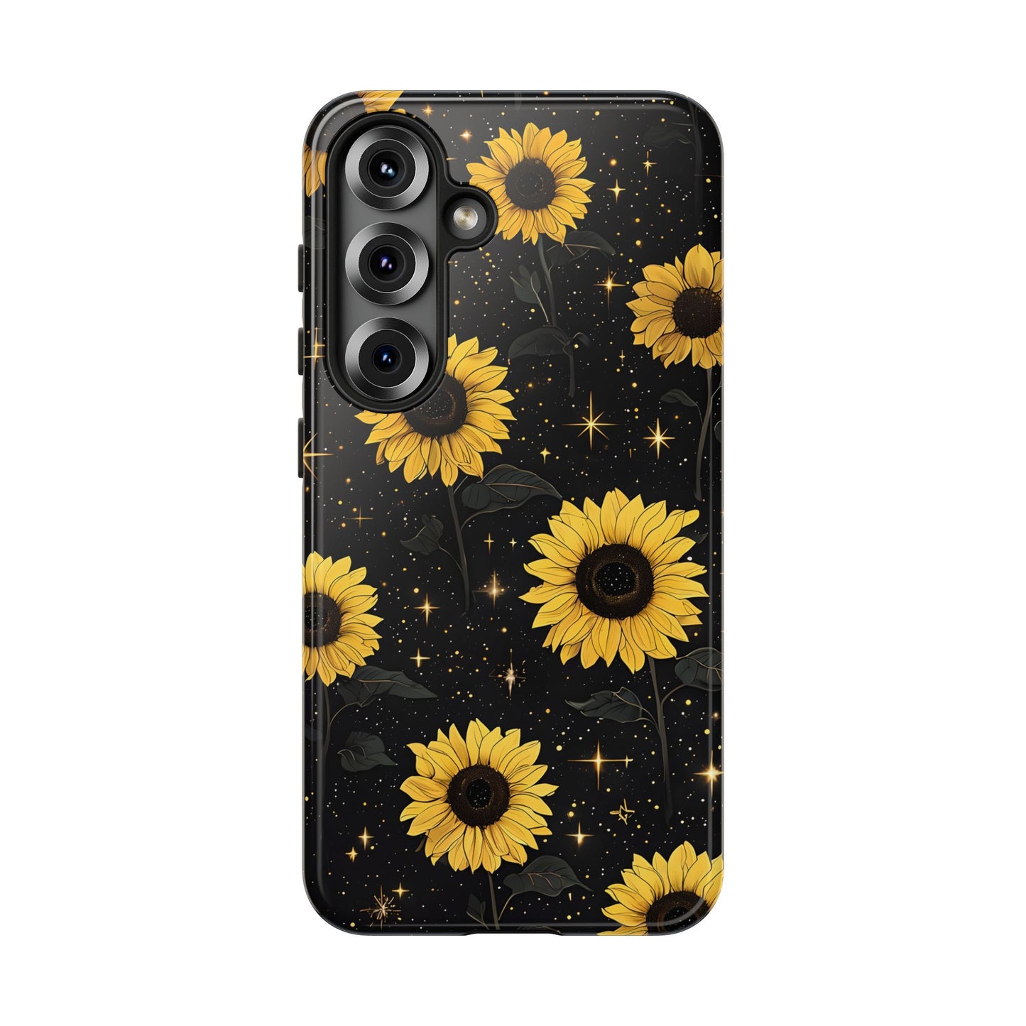 Sunflower Galaxy Tough Case - Durable Phone Cover with Floral Design