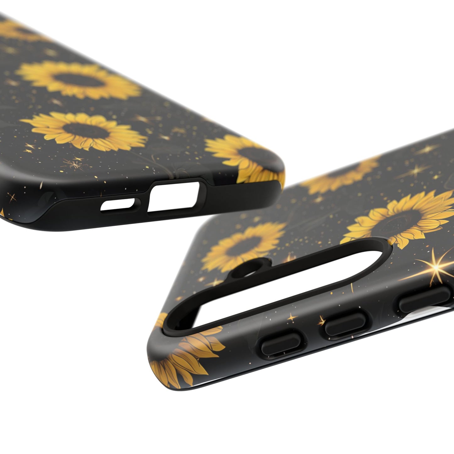 Sunflower Galaxy Tough Case - Durable Phone Cover with Floral Design