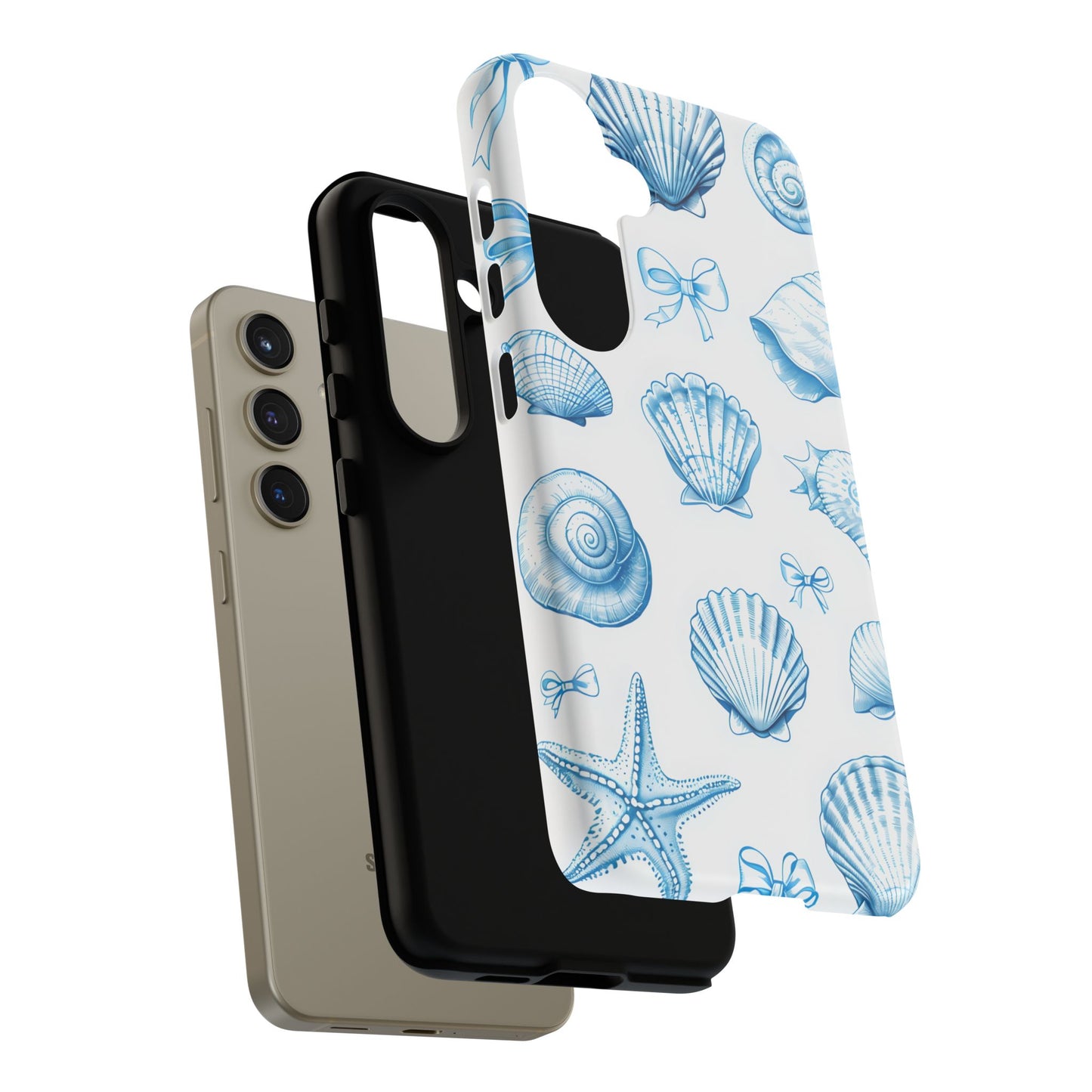 Coquette-Coastal Ocean-Themed Phone Case - Seashell and Starfish Design