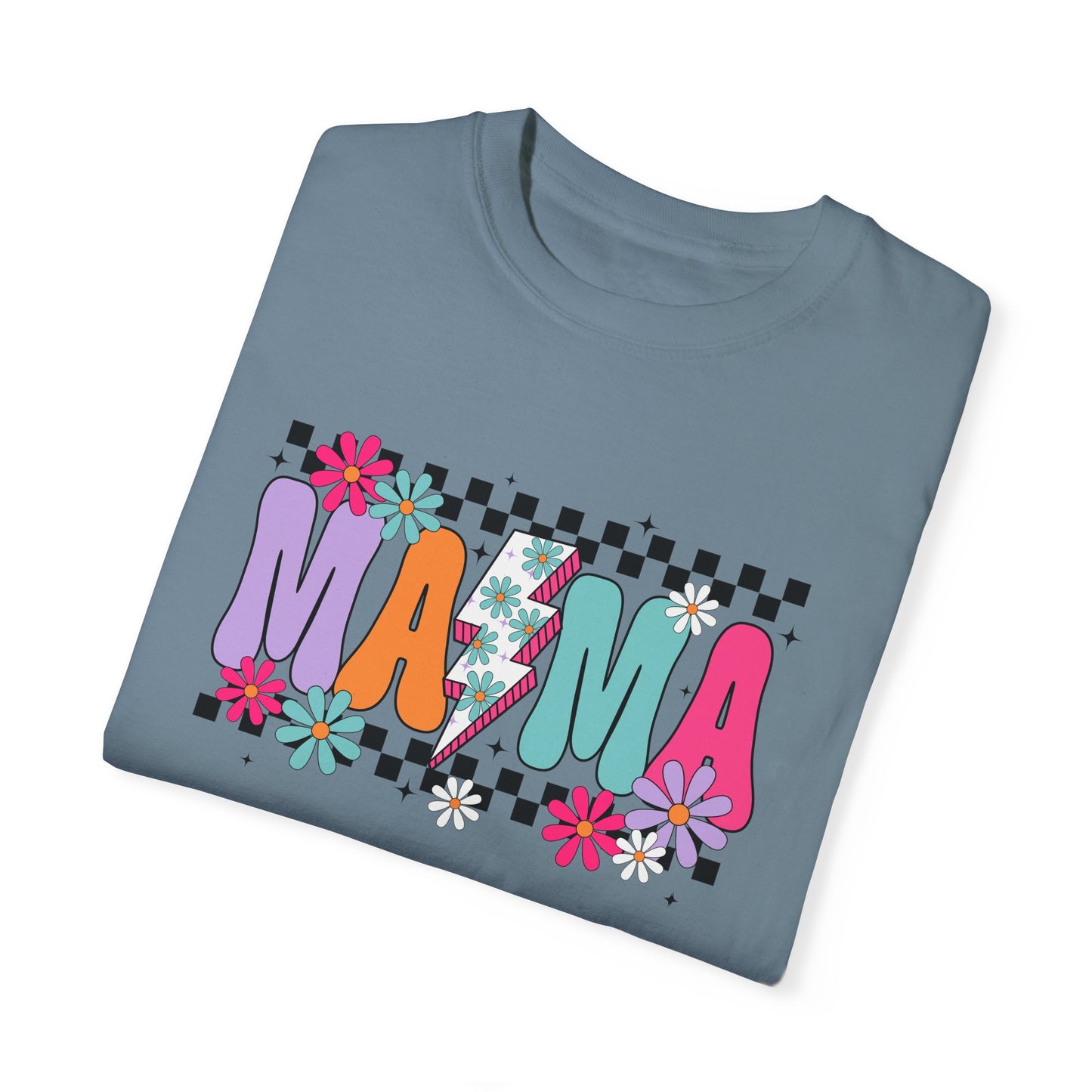 Colorful Mama Graphic T-Shirt for Moms - Unisex Garment-Dyed Tee