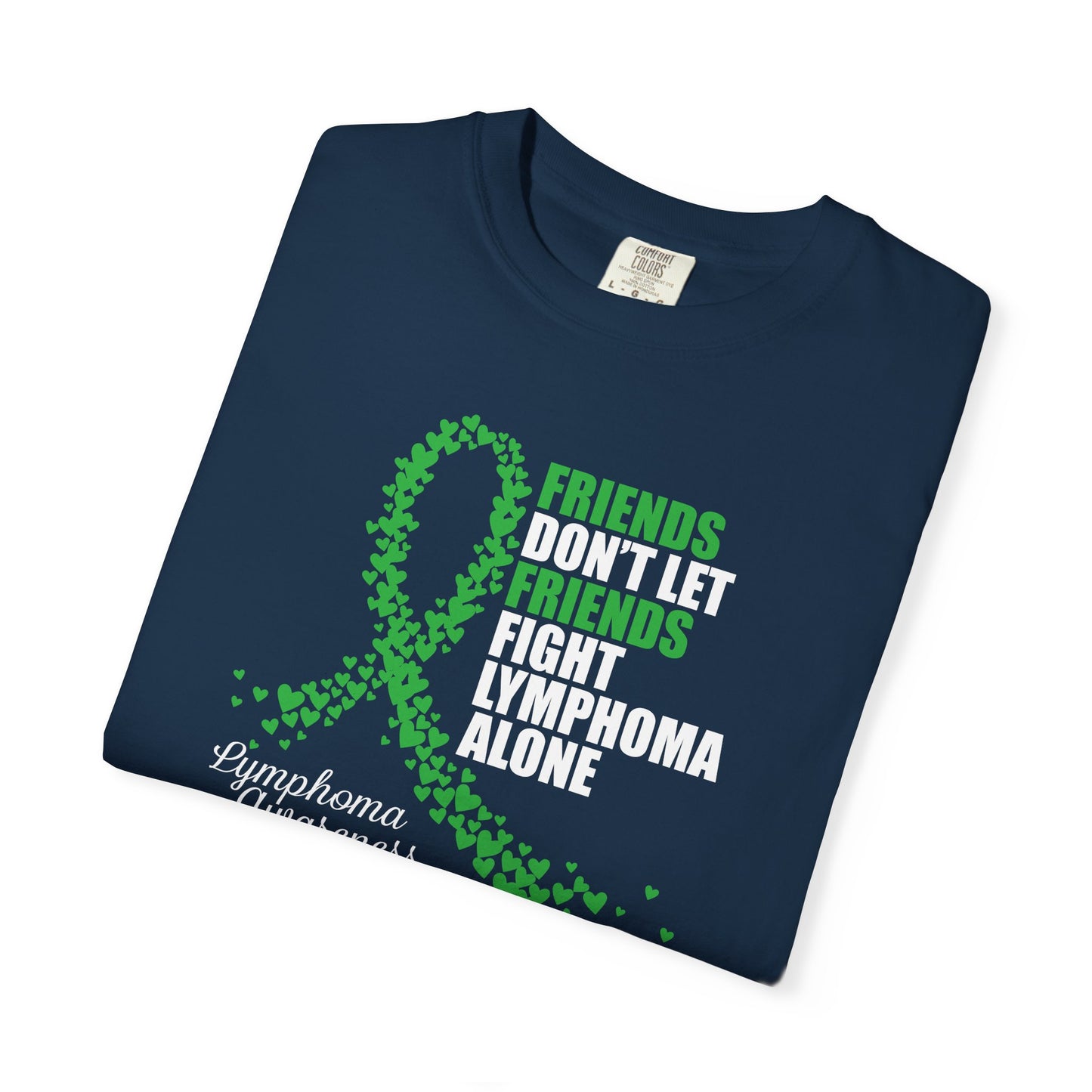 Supportive Lymphoma Awareness T-Shirt, Comfort Tee, Unisex Gift, Pink Ribbon Shirt, Friendship Tee, Cancer Awareness