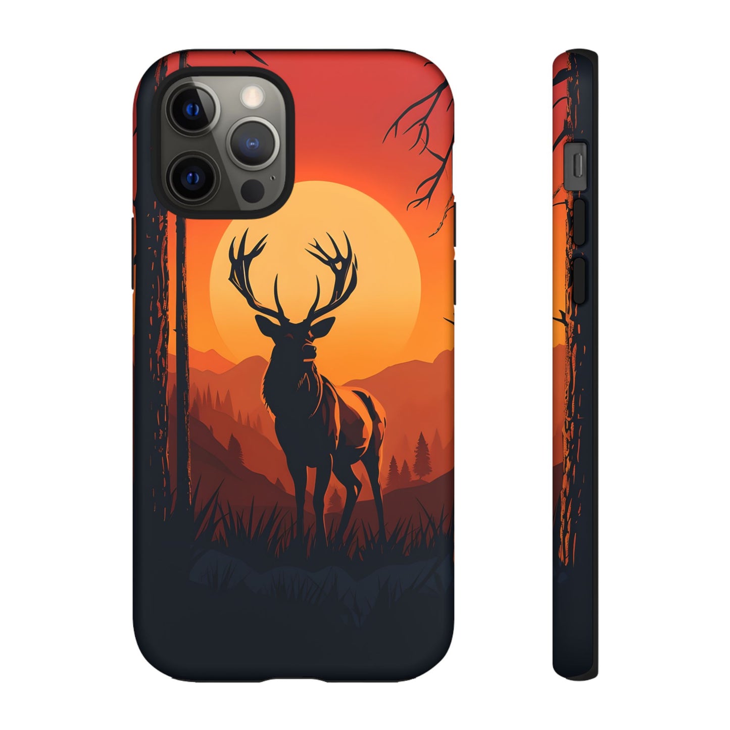 Wildlife Phone Case - Stag and Sunset Design for Nature Lovers