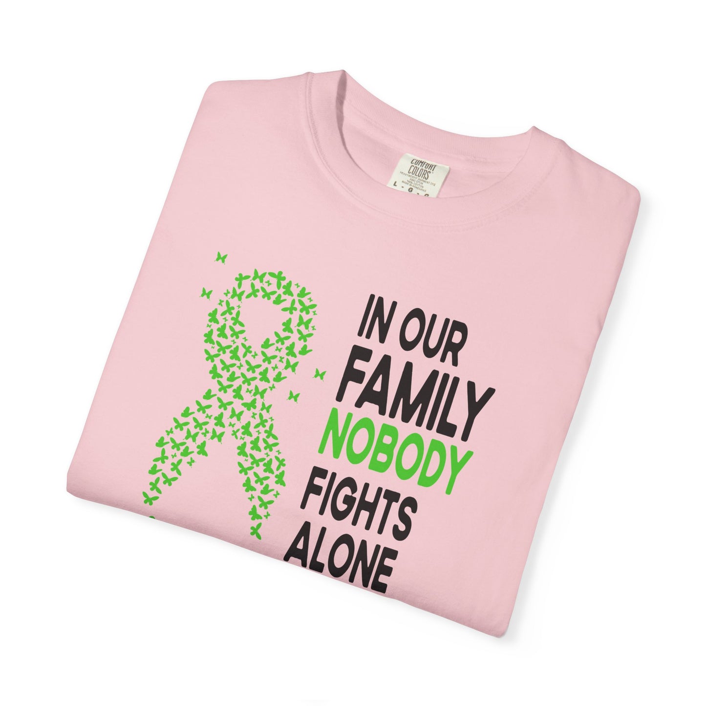 Lymphoma Awareness T-Shirt, Family Support Tee, Garment-Dyed Shirt, Cancer Awareness Apparel, Gift for Caregivers, 5K Event Shirt