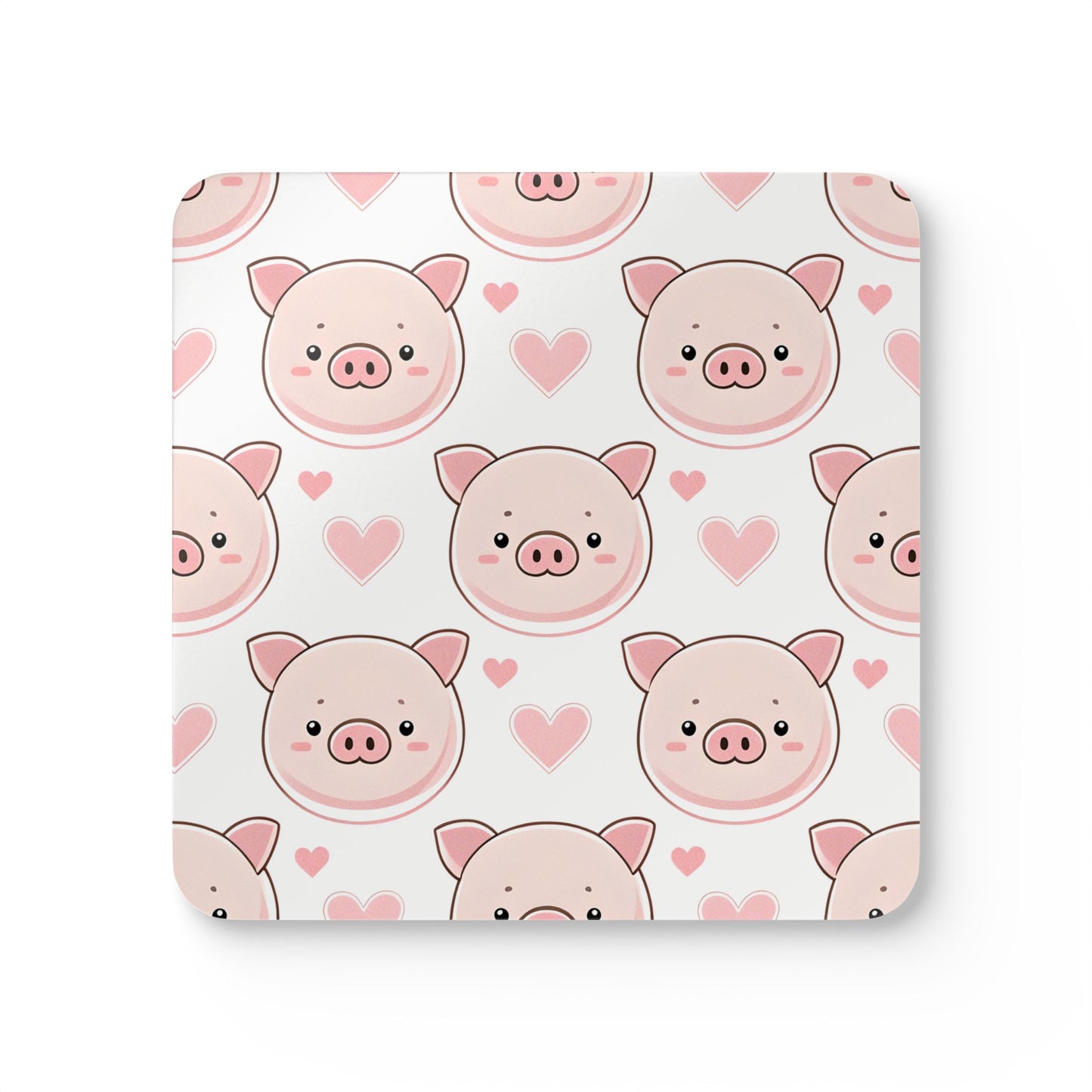 Cute Pig Cork Coaster Set - Perfect for Animal Lovers and Home Decor