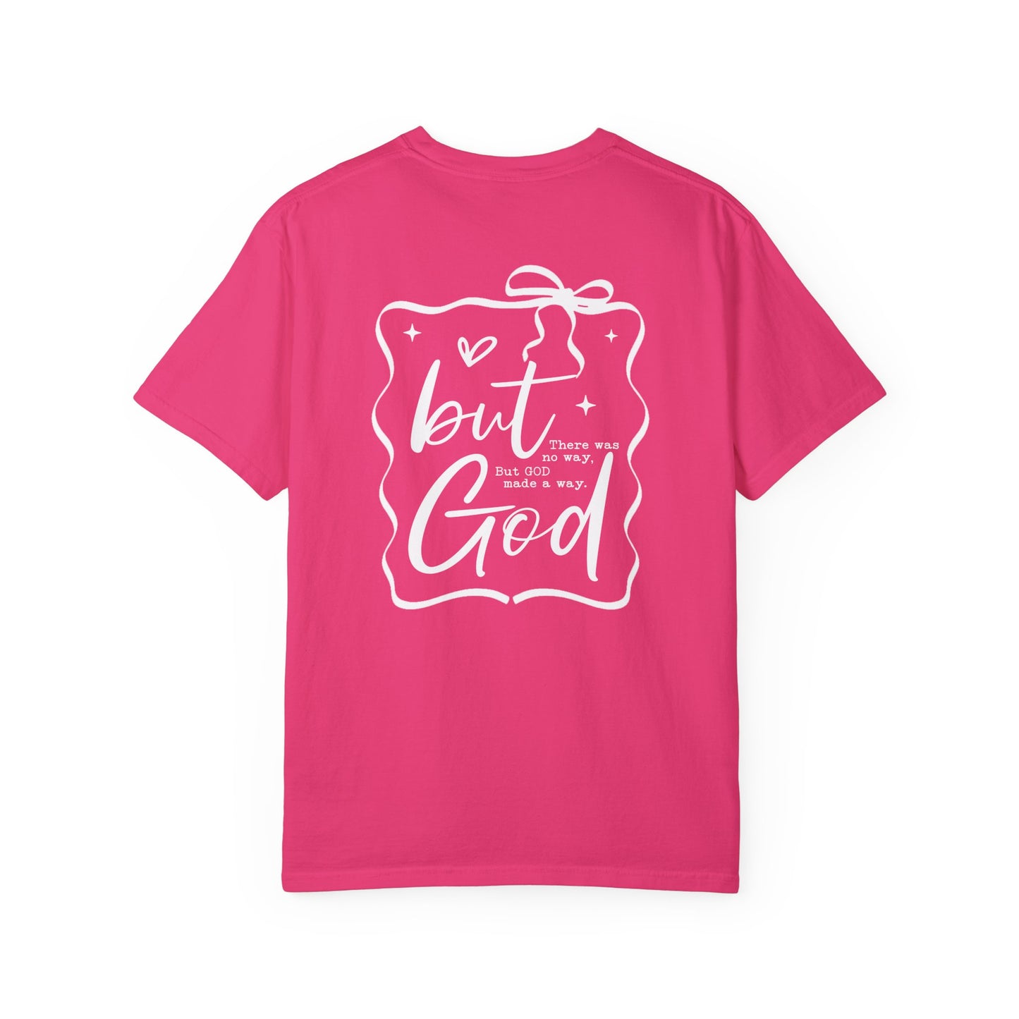 Inspirational T-Shirt with Bow Design – "But God"