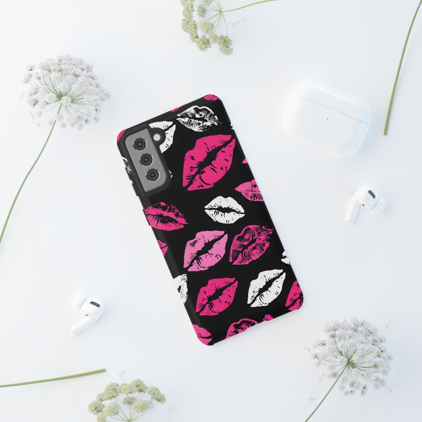 Lips Print iPhone Case - Stylish Tough Phone Cover