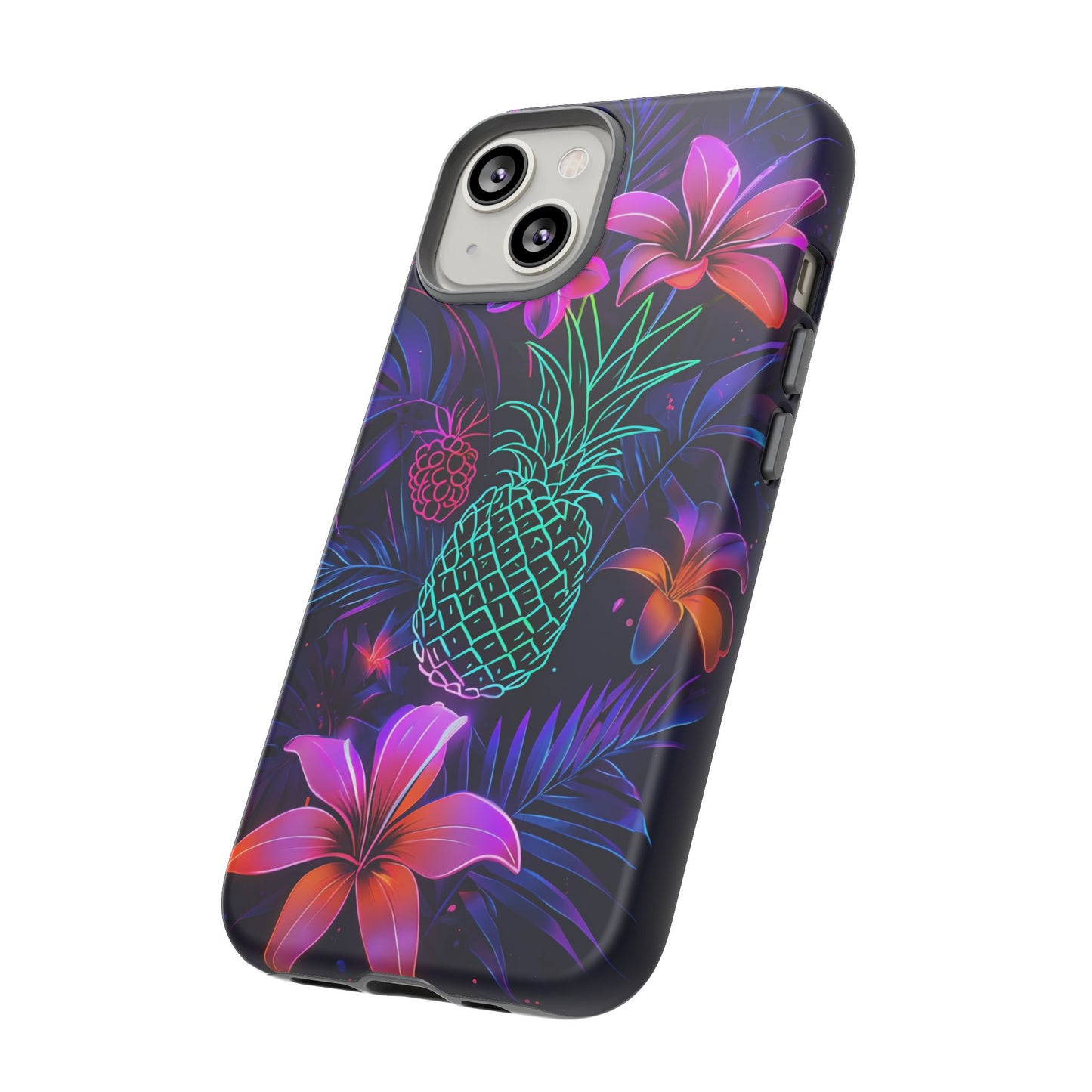 Tough Cases - Tropical Neon Floral iPhone Case