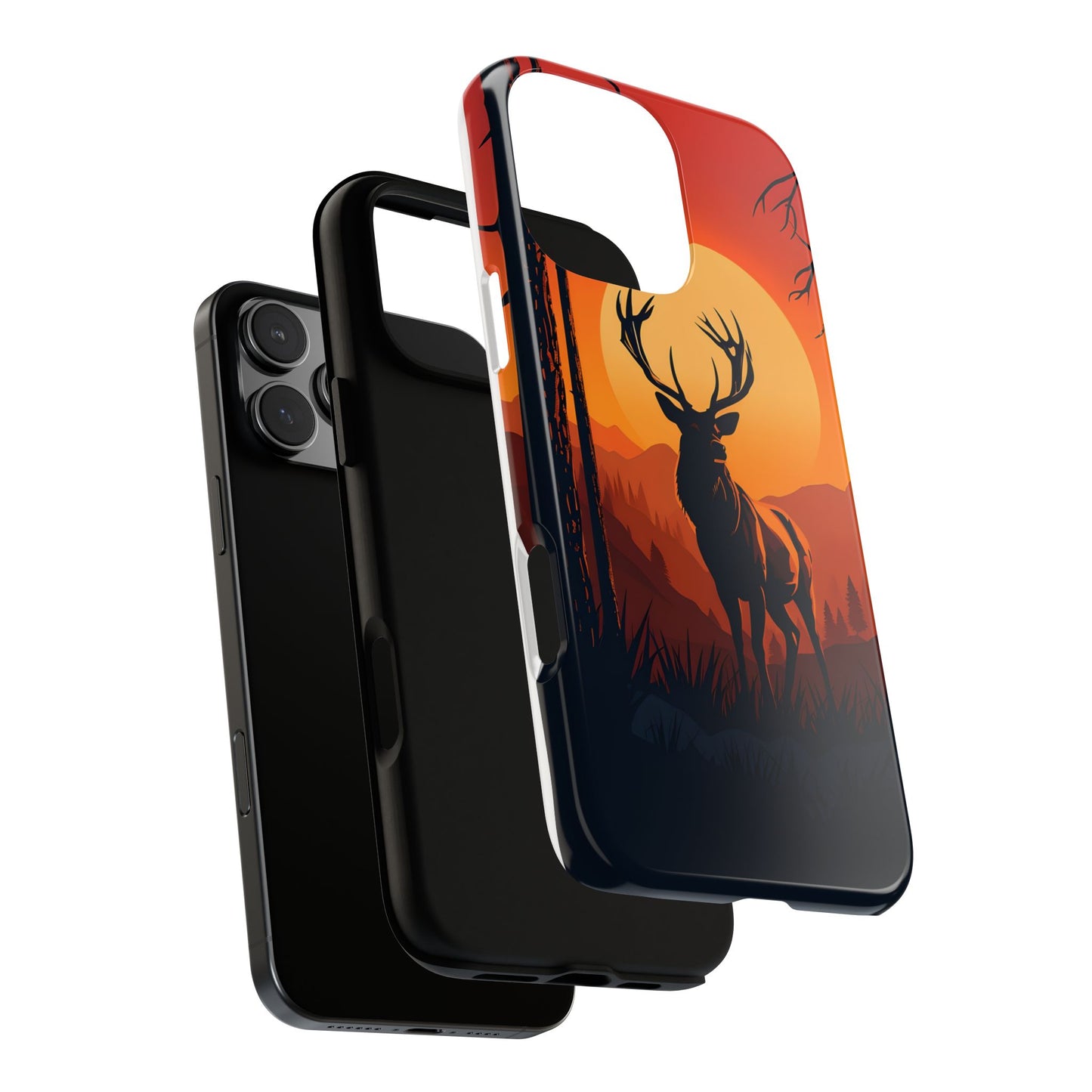 Wildlife Phone Case - Stag and Sunset Design for Nature Lovers