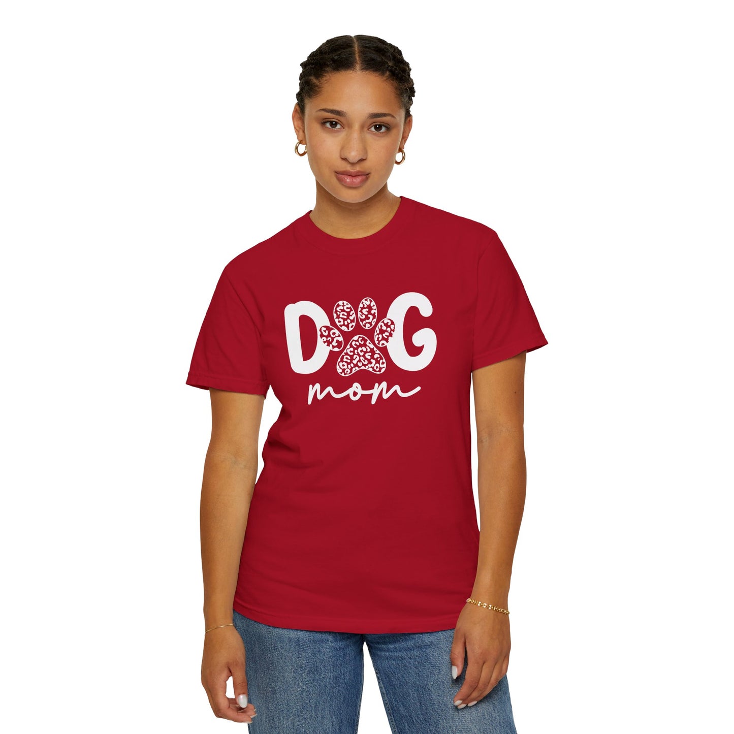 Dog Mom Unisex Garment-Dyed T-Shirt | Cute Pet Lover Tee