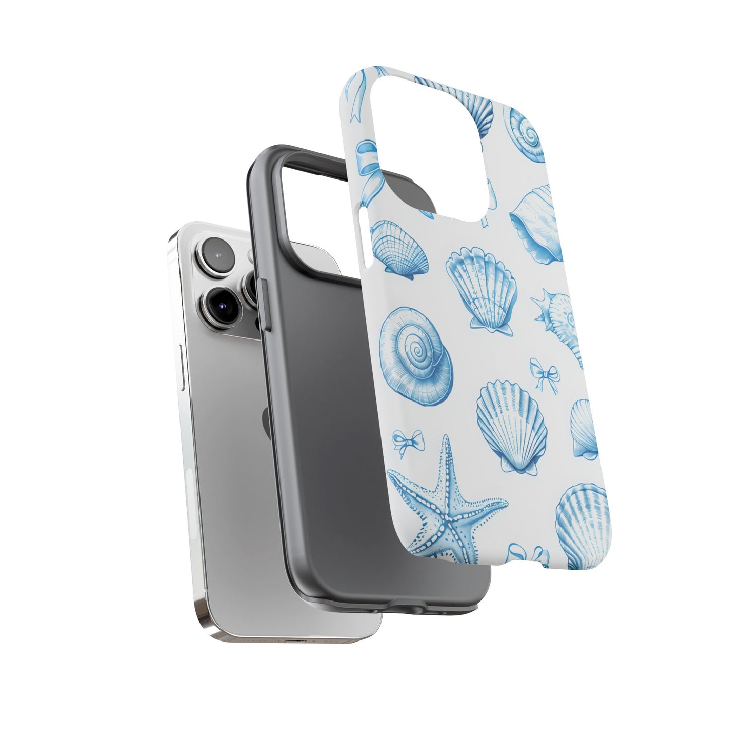 Coquette-Coastal Ocean-Themed Phone Case - Seashell and Starfish Design