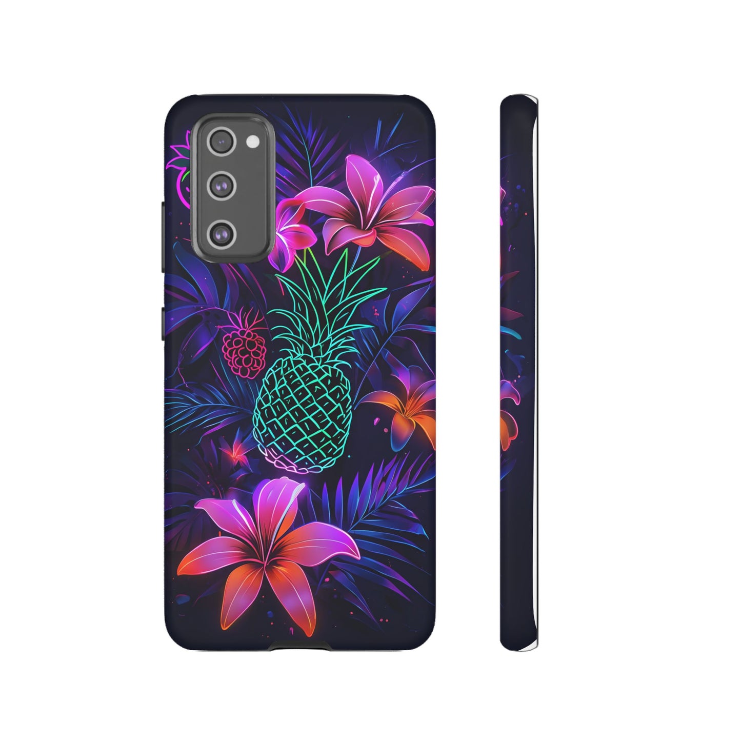 Tough Cases - Tropical Neon Floral iPhone Case