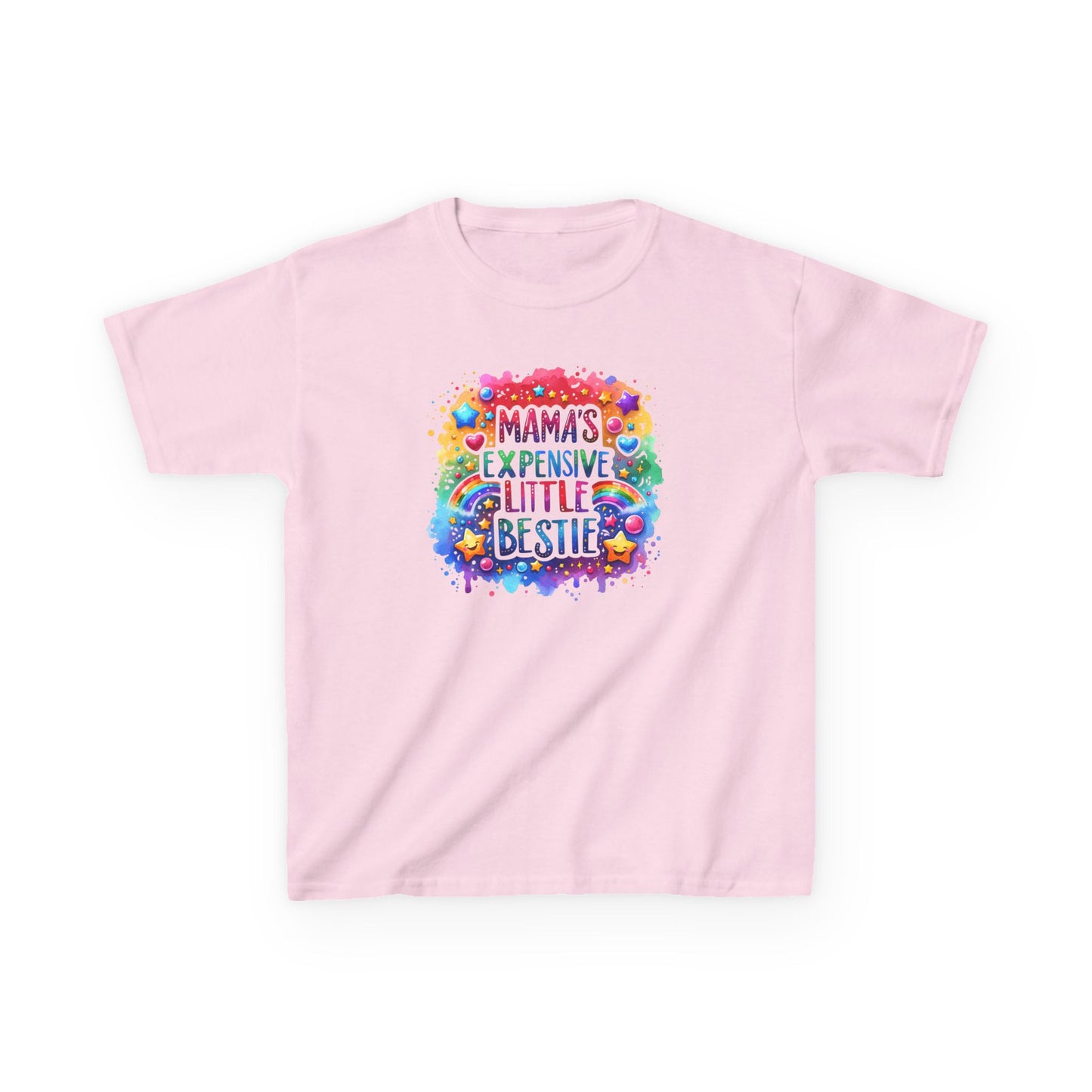 Mama's Expensive Little Bestie Kids Tee – Colorful Fun Cotton T-Shirt