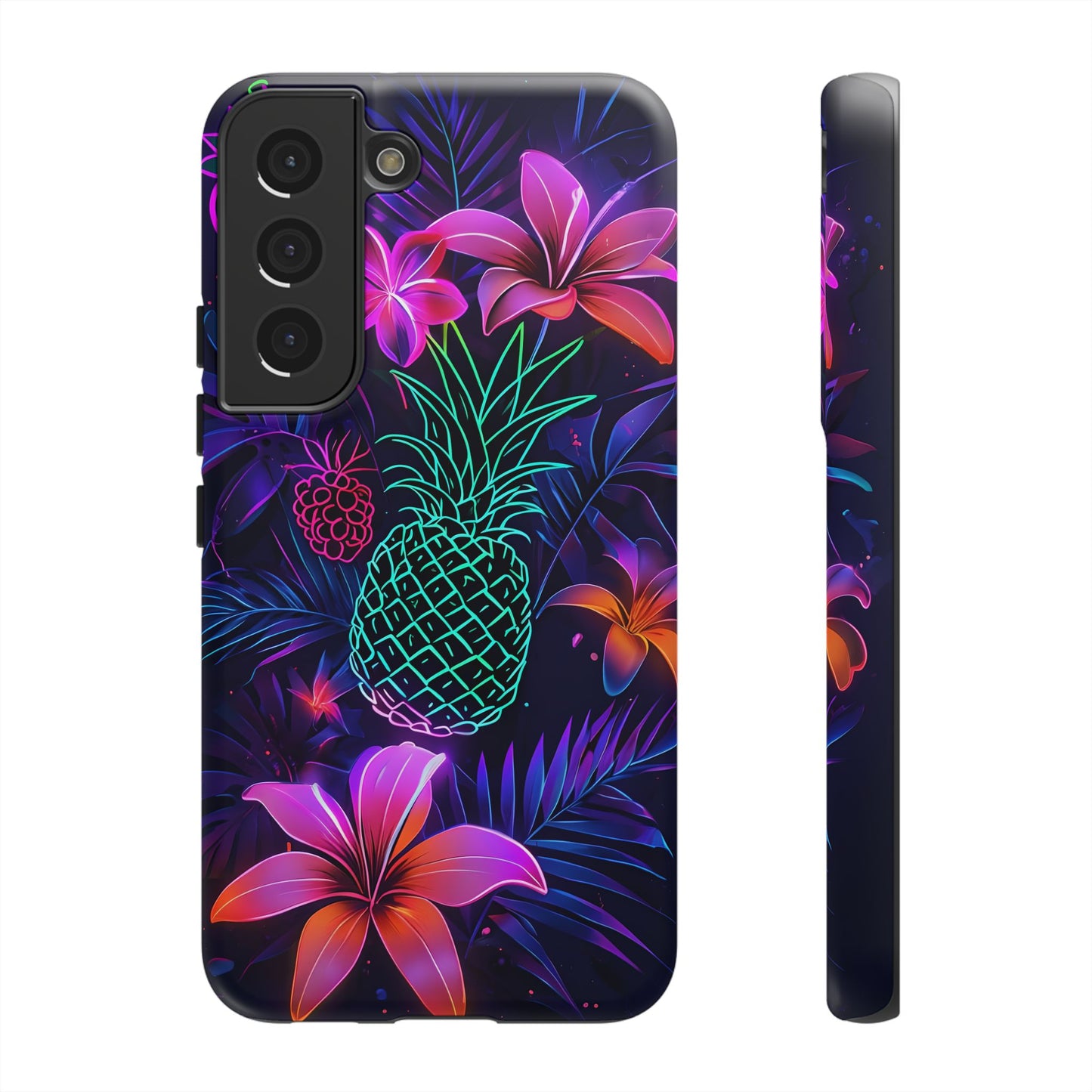Tough Cases - Tropical Neon Floral iPhone Case