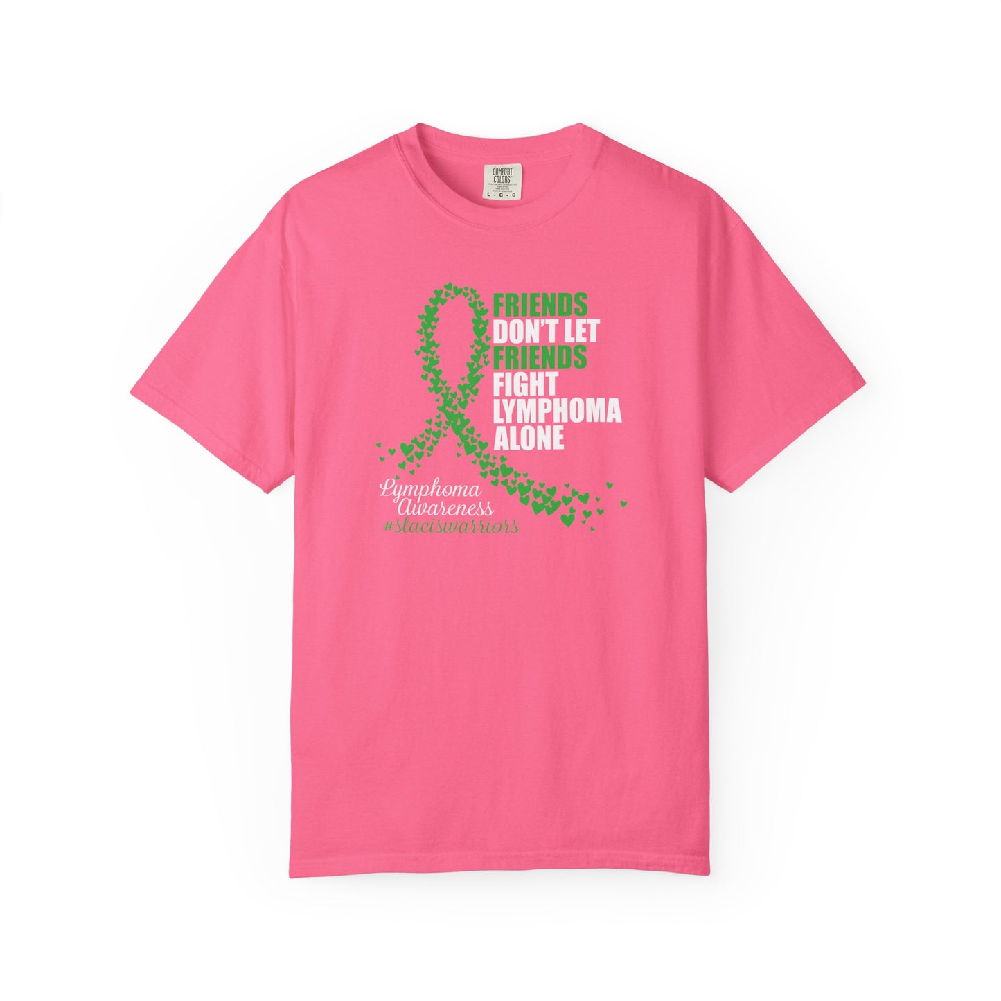 Supportive Lymphoma Awareness T-Shirt, Comfort Tee, Unisex Gift, Pink Ribbon Shirt, Friendship Tee, Cancer Awareness