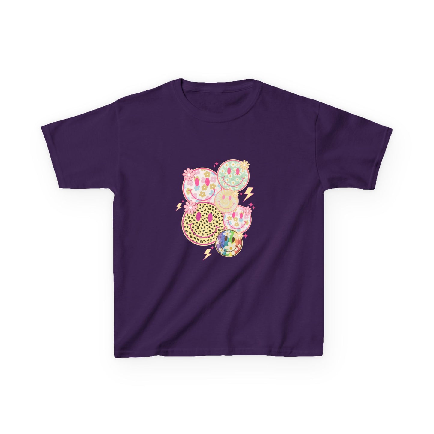 Kids Smiley Face Tee - Fun & Colorful Heavy Cotton™ Shirt