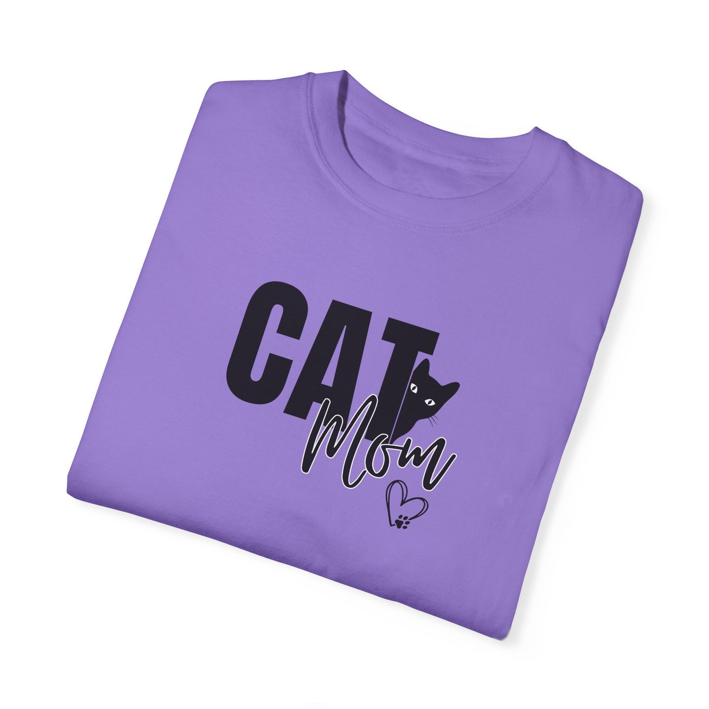 Cat Mom Unisex Garment-Dyed T-Shirt – Perfect Gift for Cat Lovers