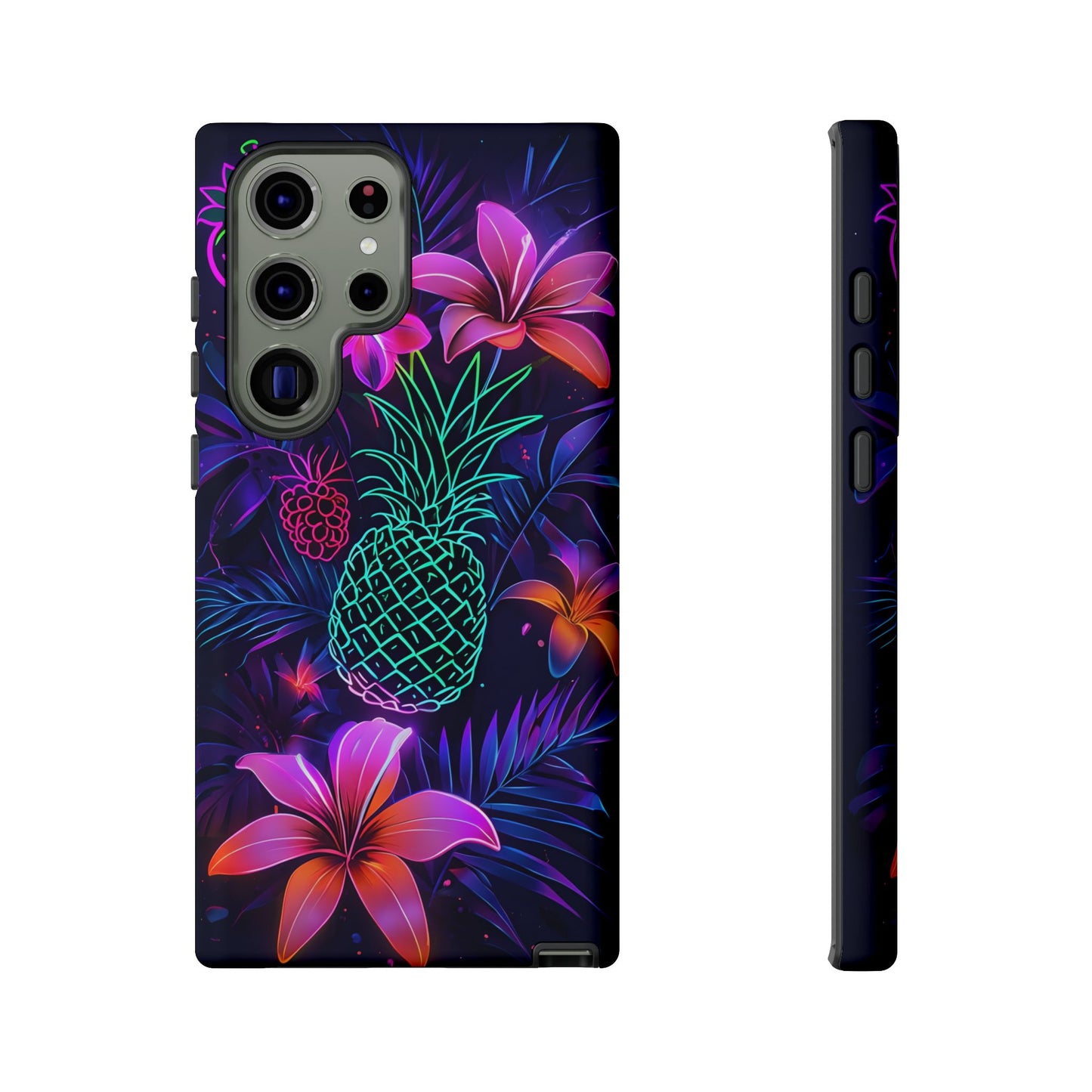 Tough Cases - Tropical Neon Floral iPhone Case