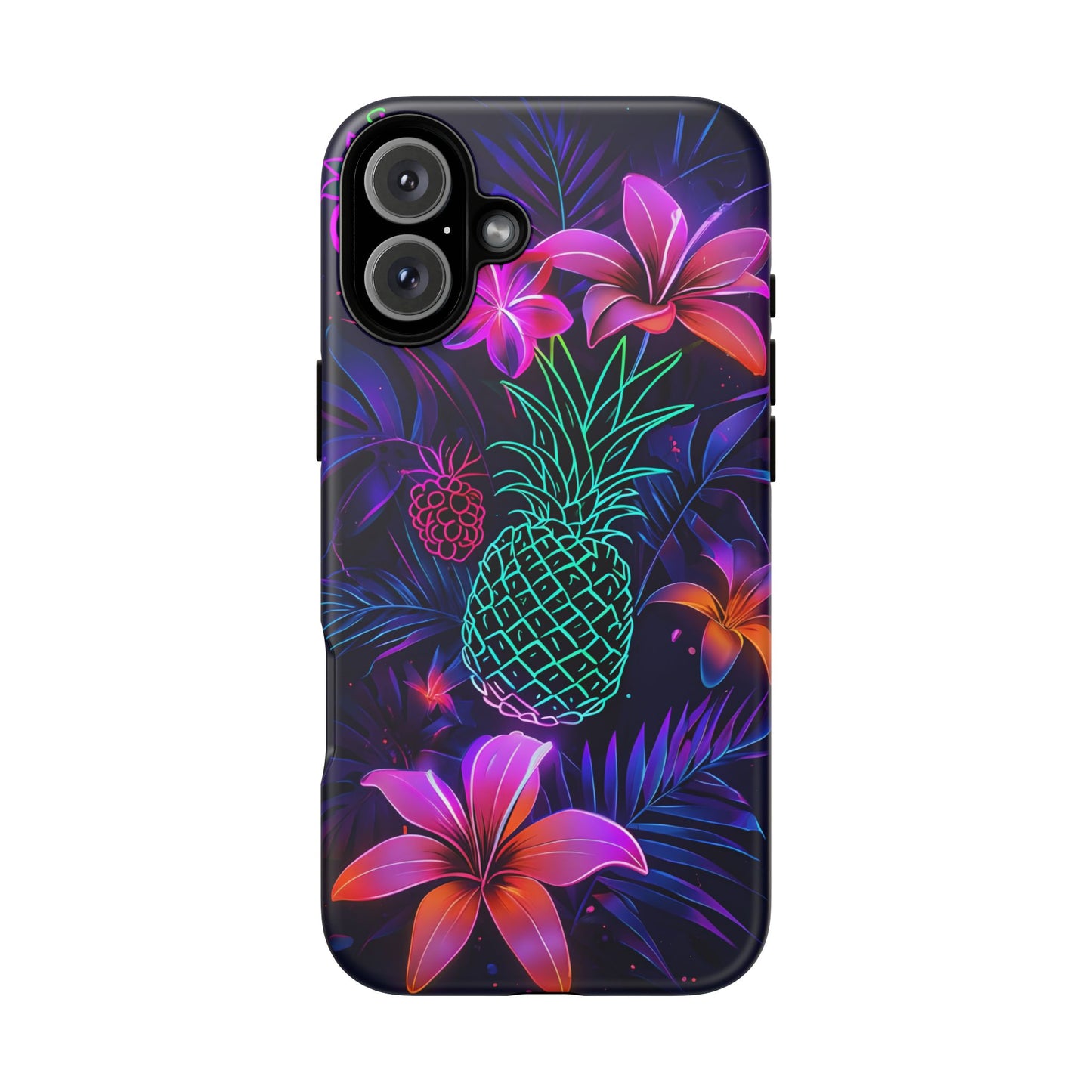 Tough Cases - Tropical Neon Floral iPhone Case