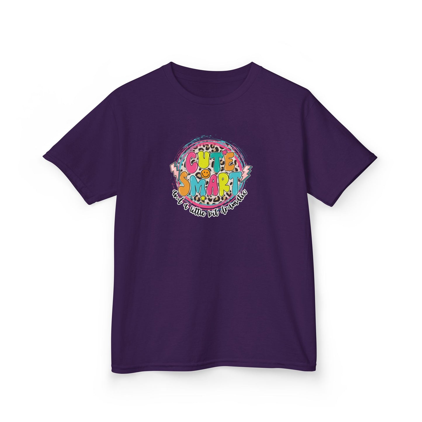 Cute & Smart Kids Heavy Cotton Tee - Fun Graphic T-Shirt for Children