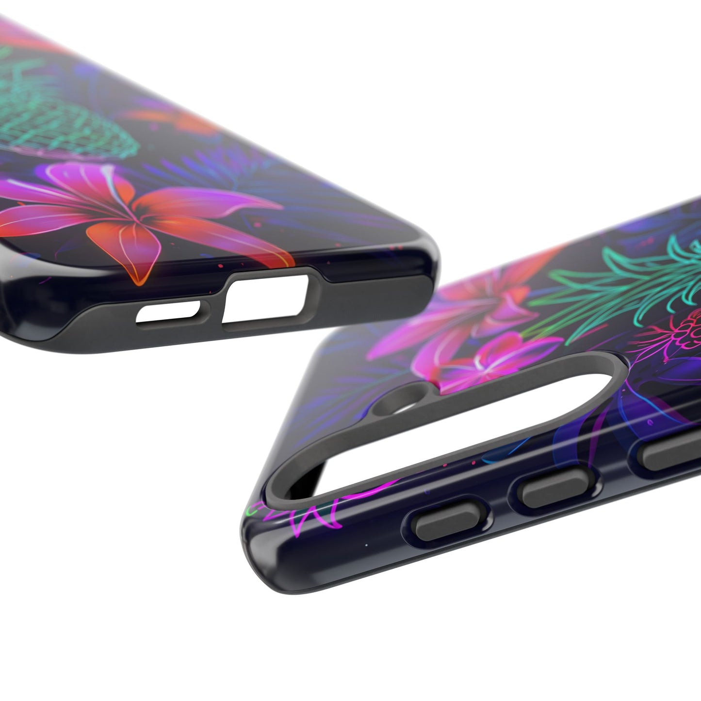 Tough Cases - Tropical Neon Floral iPhone Case