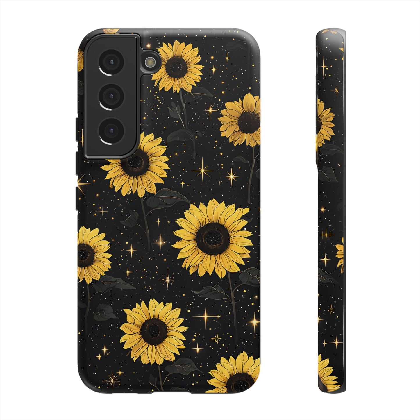 Sunflower Galaxy Tough Case - Durable Phone Cover with Floral Design