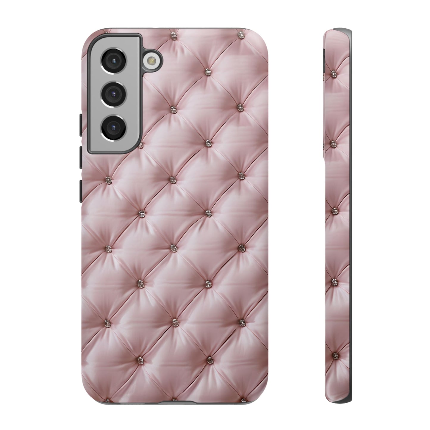 Luxury Pink Quilted Phone Case - Tough Cases for Stylish Protection