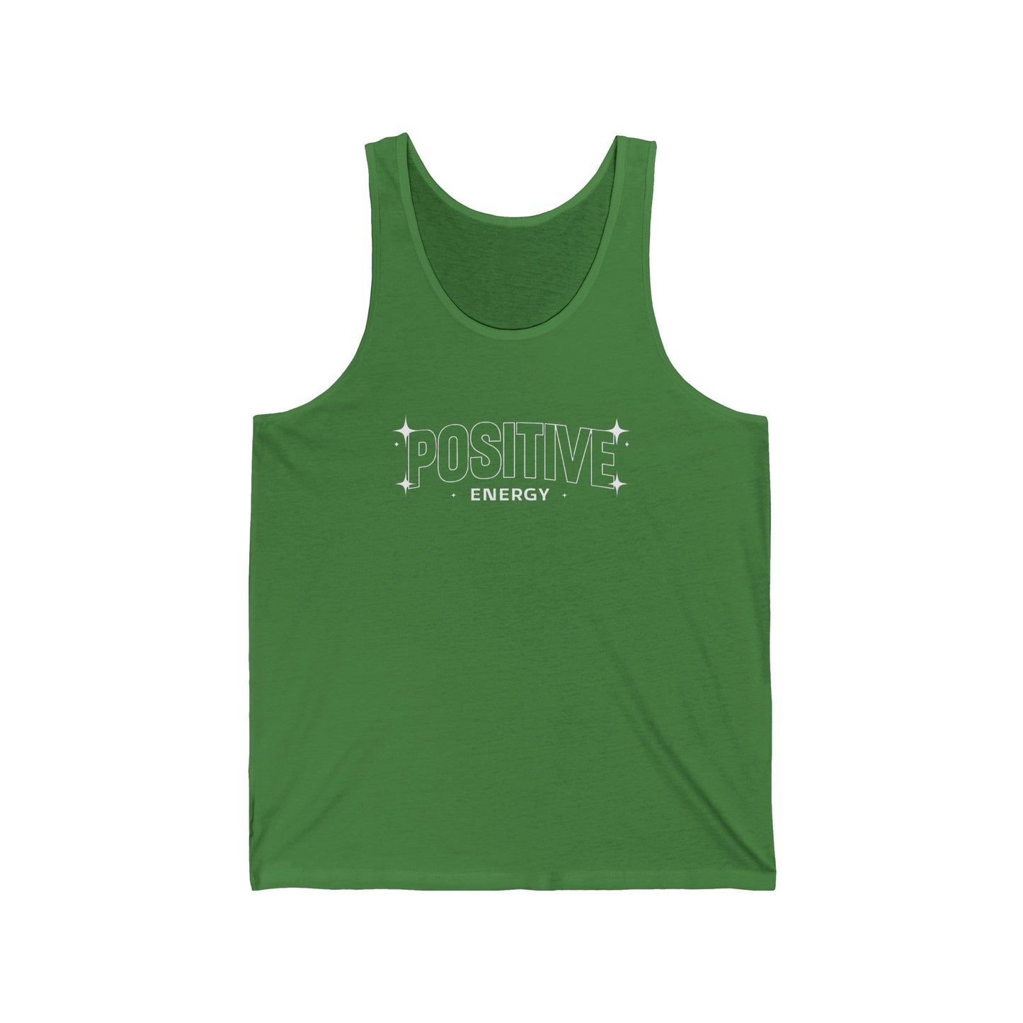 Positive Energy Unisex Jersey Tank - Motivational Summer Fitness Top