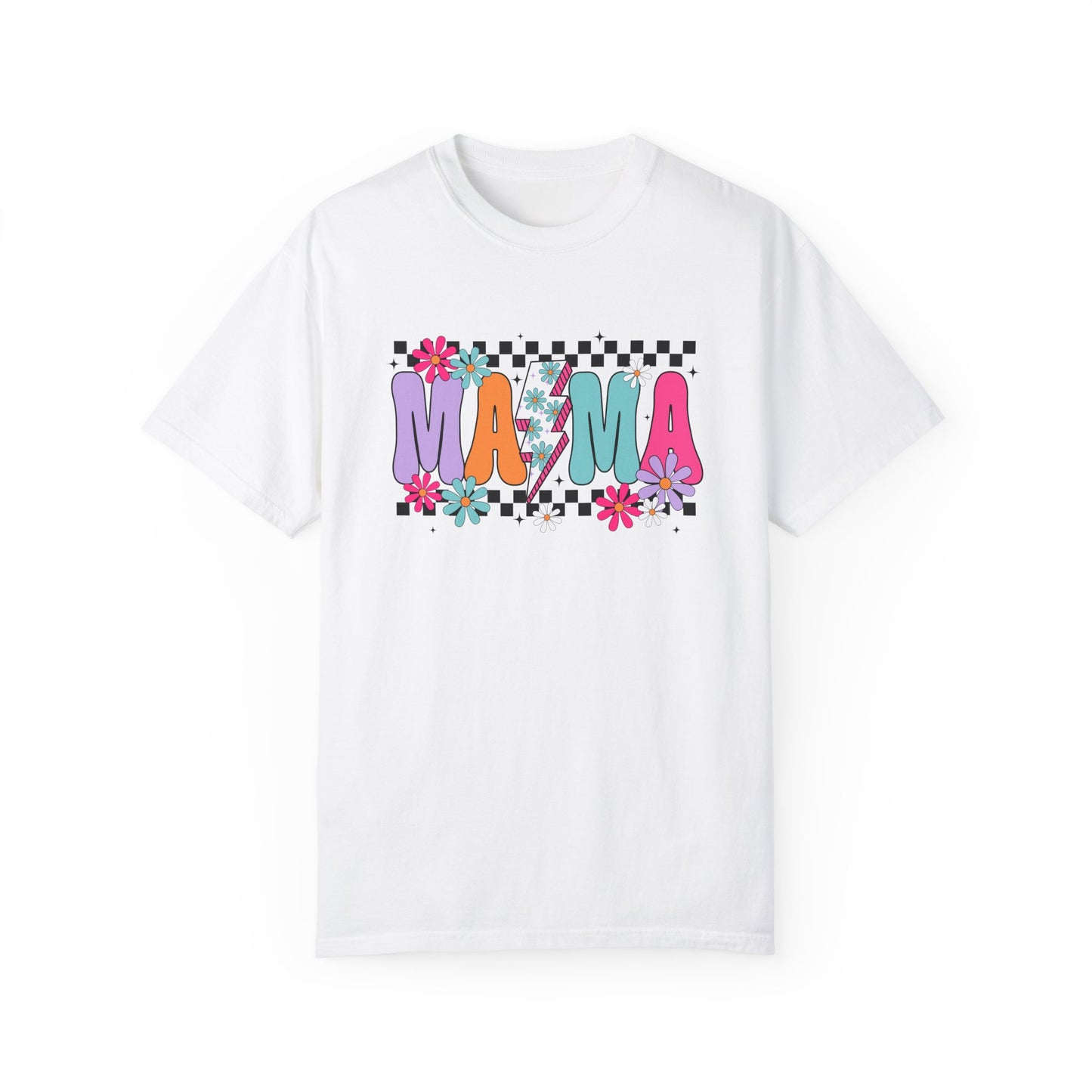 Colorful Mama Graphic T-Shirt for Moms - Unisex Garment-Dyed Tee