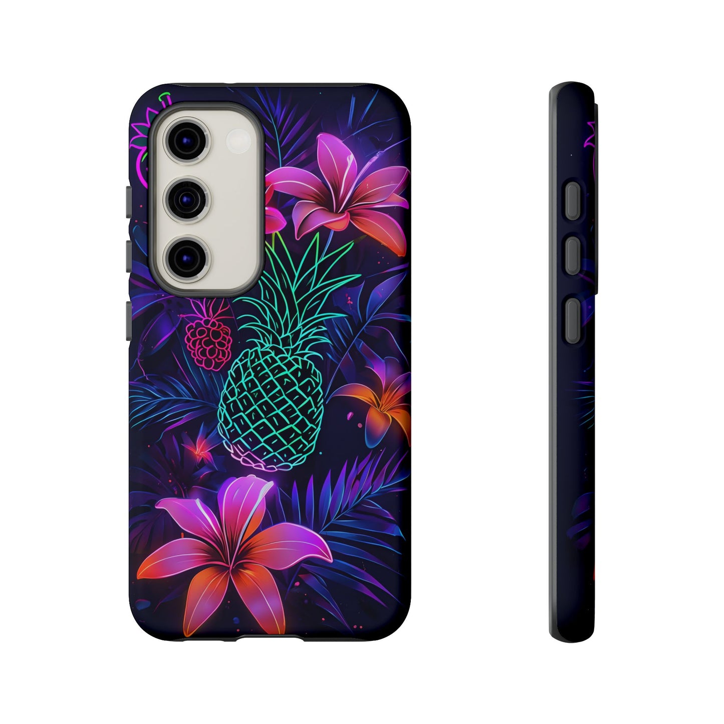 Tough Cases - Tropical Neon Floral iPhone Case