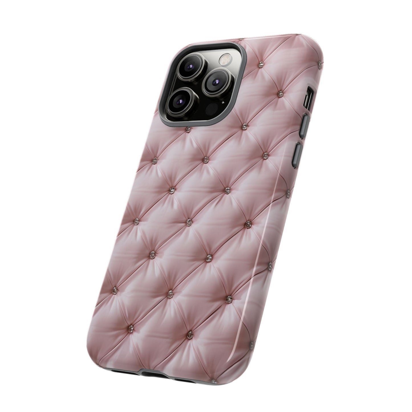 Luxury Pink Quilted Phone Case - Tough Cases for Stylish Protection