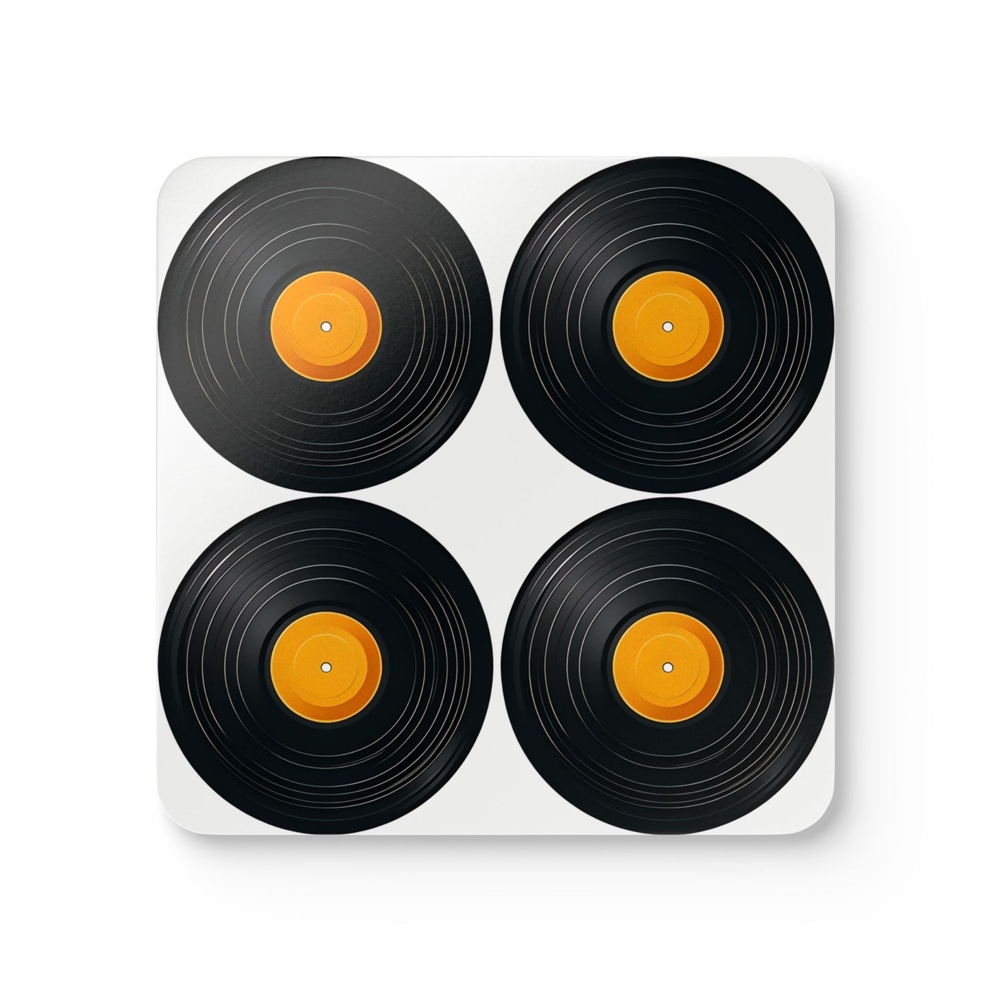 Vinyl Record Cork Coaster Set - Perfect for Music Lovers and Home Decor